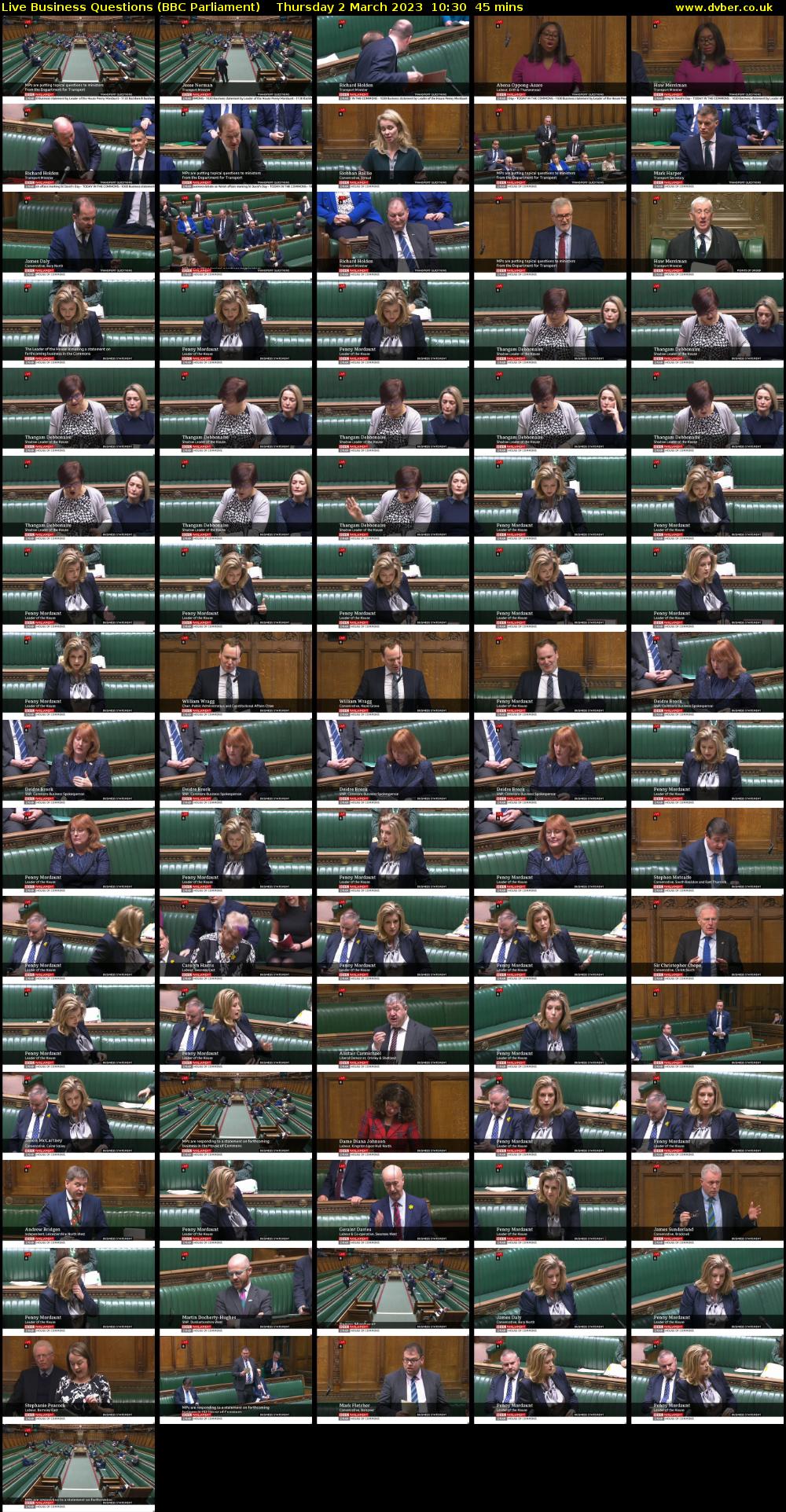 Live Business Questions (BBC Parliament) Thursday 2 March 2023 10:30 - 11:15