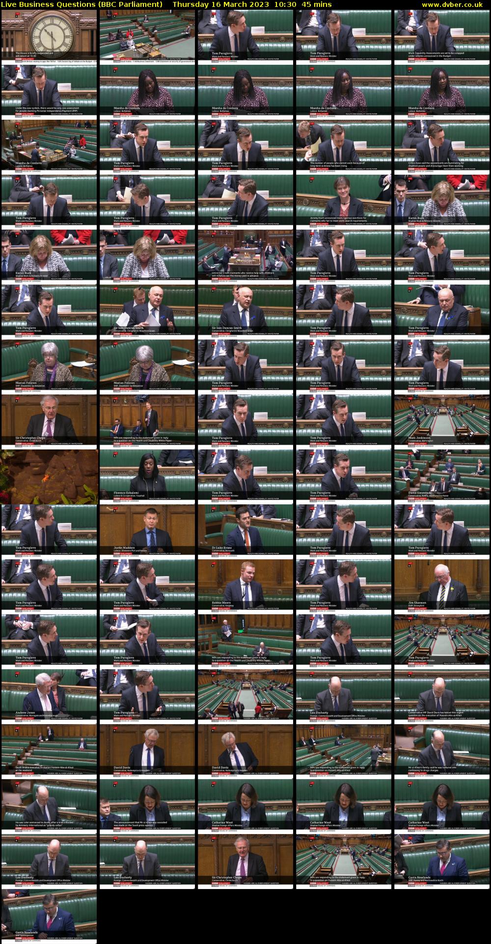 Live Business Questions (BBC Parliament) Thursday 16 March 2023 10:30 - 11:15
