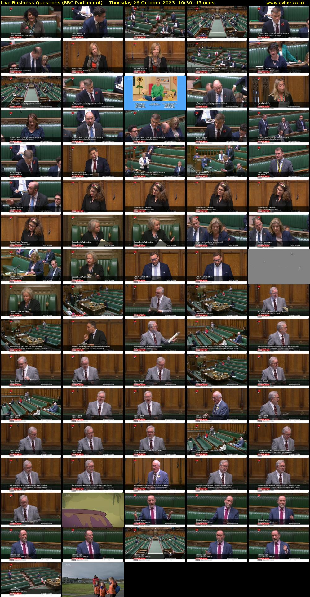Live Business Questions (BBC Parliament) Thursday 26 October 2023 10:30 - 11:15
