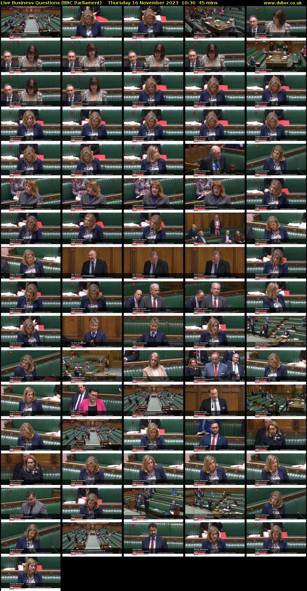 Live Business Questions (BBC Parliament) Thursday 16 November 2023 10:30 - 11:15