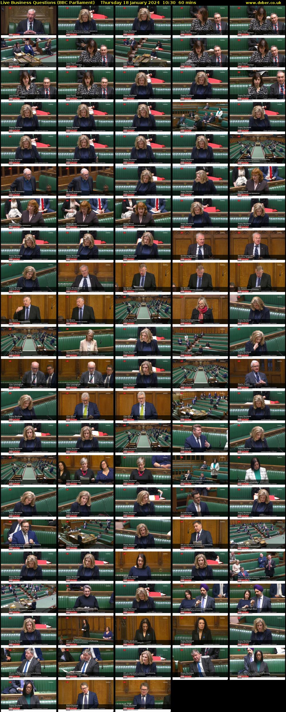 Live Business Questions (BBC Parliament) Thursday 18 January 2024 10:30 - 11:30