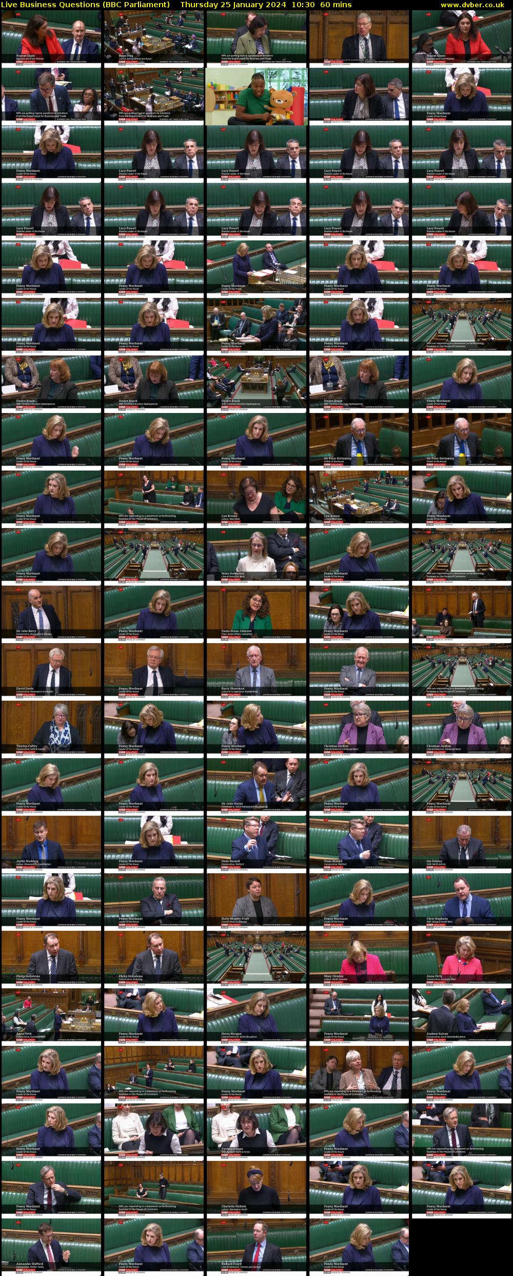 Live Business Questions (BBC Parliament) Thursday 25 January 2024 10:30 - 11:30
