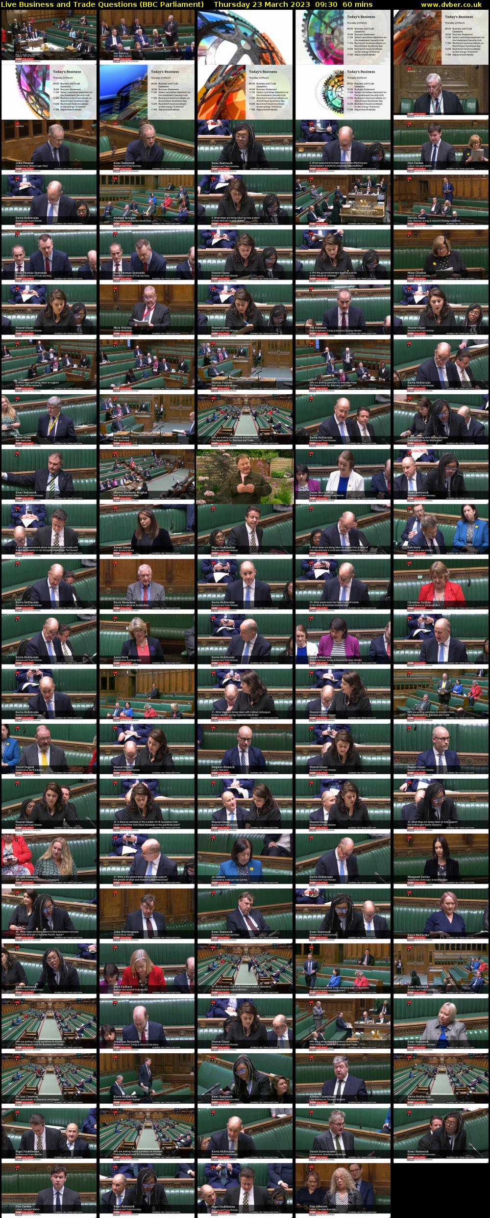 Live Business and Trade Questions (BBC Parliament) Thursday 23 March 2023 09:30 - 10:30
