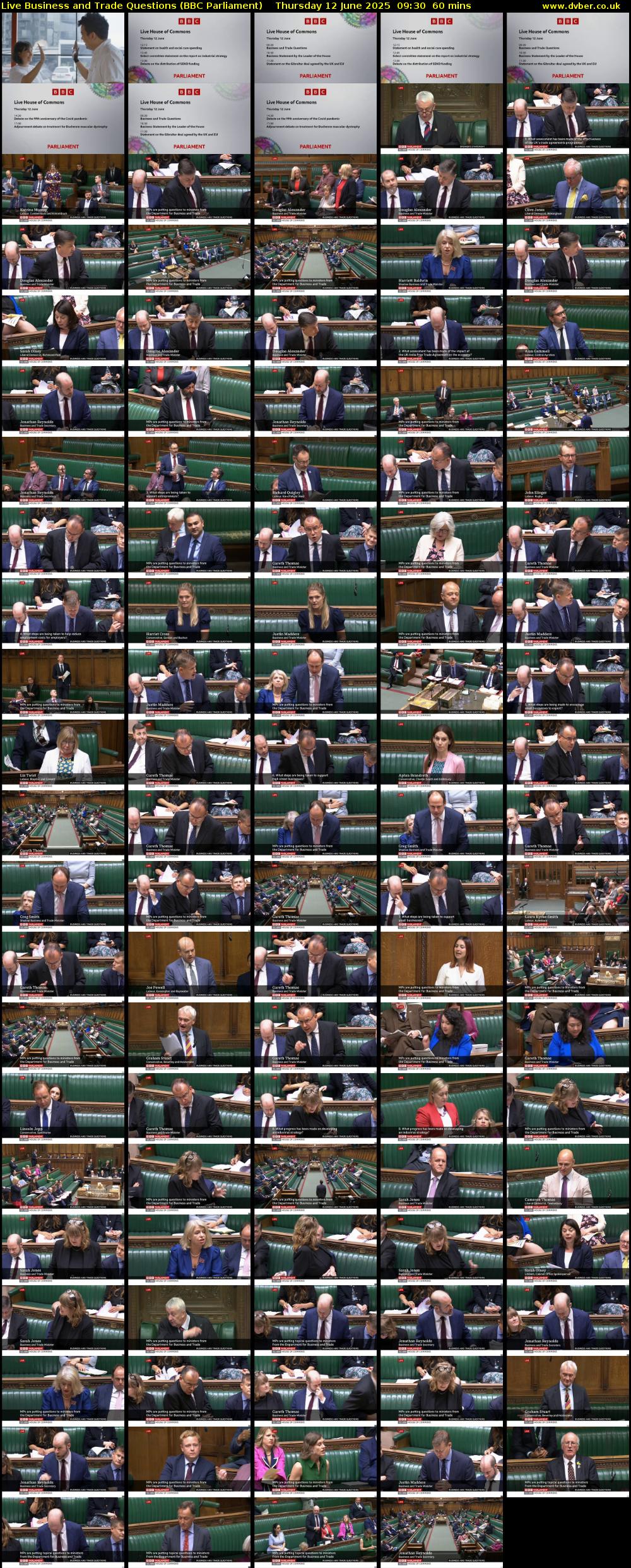 Live Business and Trade Questions (BBC Parliament) Thursday 12 June 2025 09:30 - 10:30