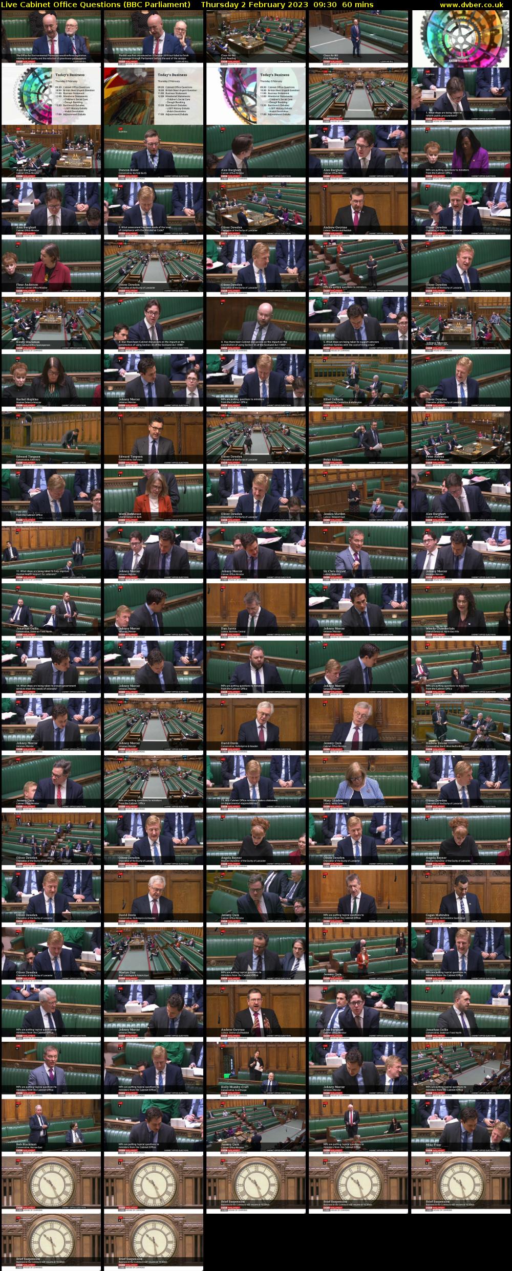 Live Cabinet Office Questions (BBC Parliament) Thursday 2 February 2023 09:30 - 10:30