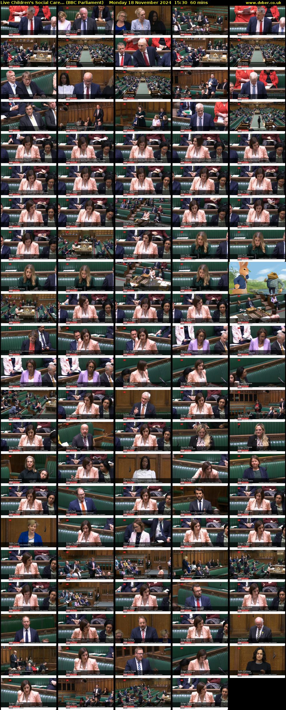 Live Children's Social Care... (BBC Parliament) Monday 18 November 2024 15:30 - 16:30