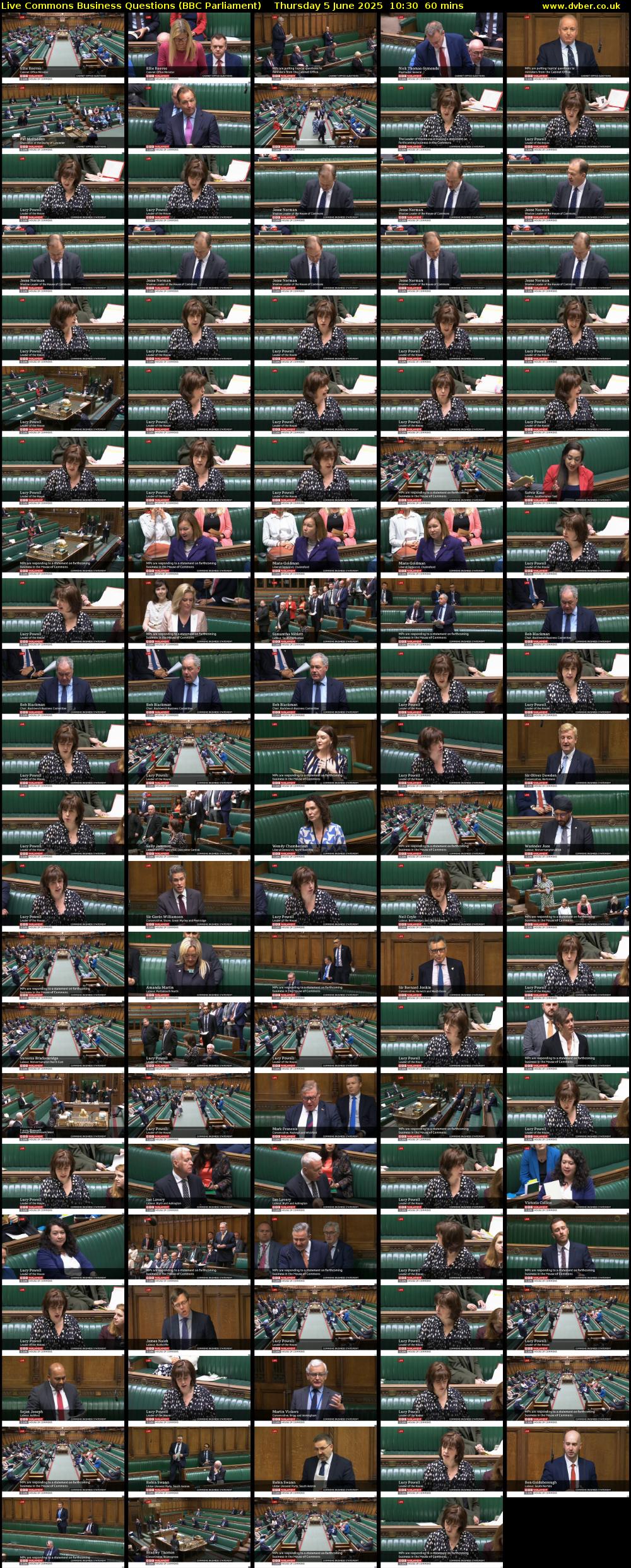 Live Commons Business Questions (BBC Parliament) Thursday 5 June 2025 10:30 - 11:30