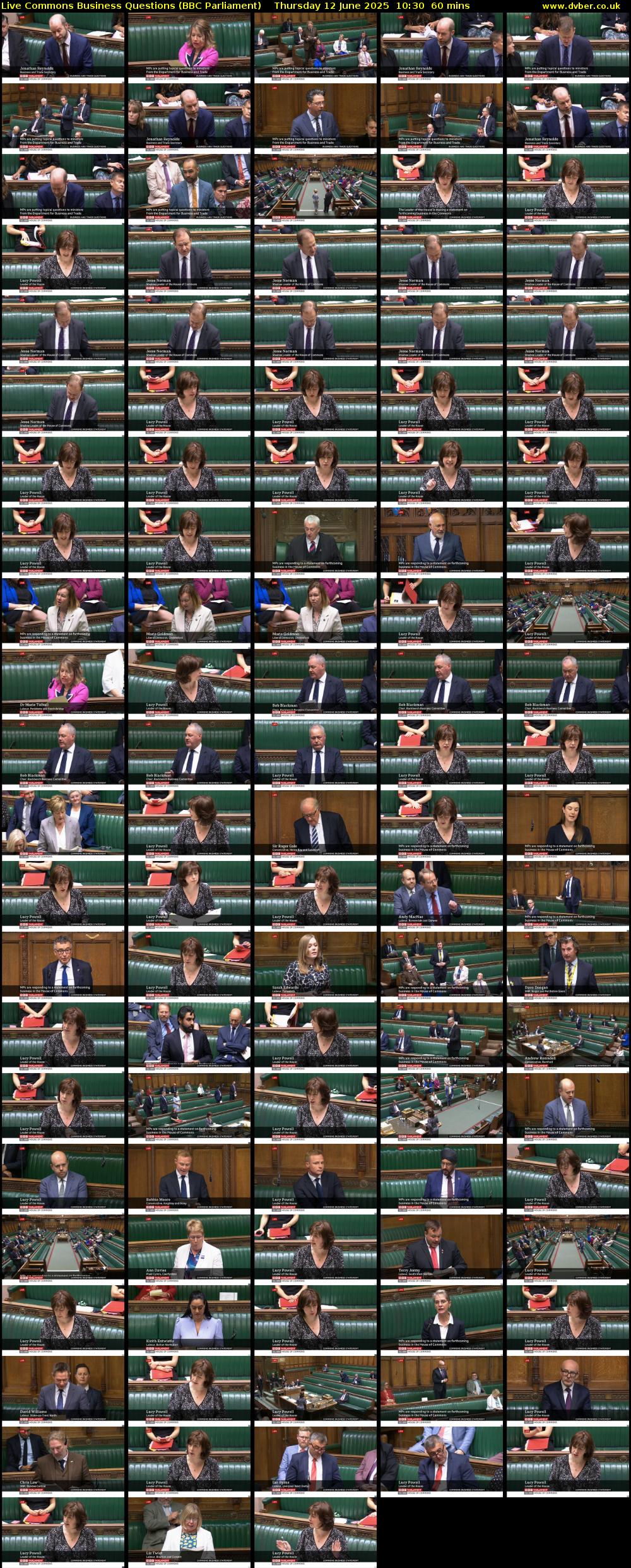 Live Commons Business Questions (BBC Parliament) Thursday 12 June 2025 10:30 - 11:30