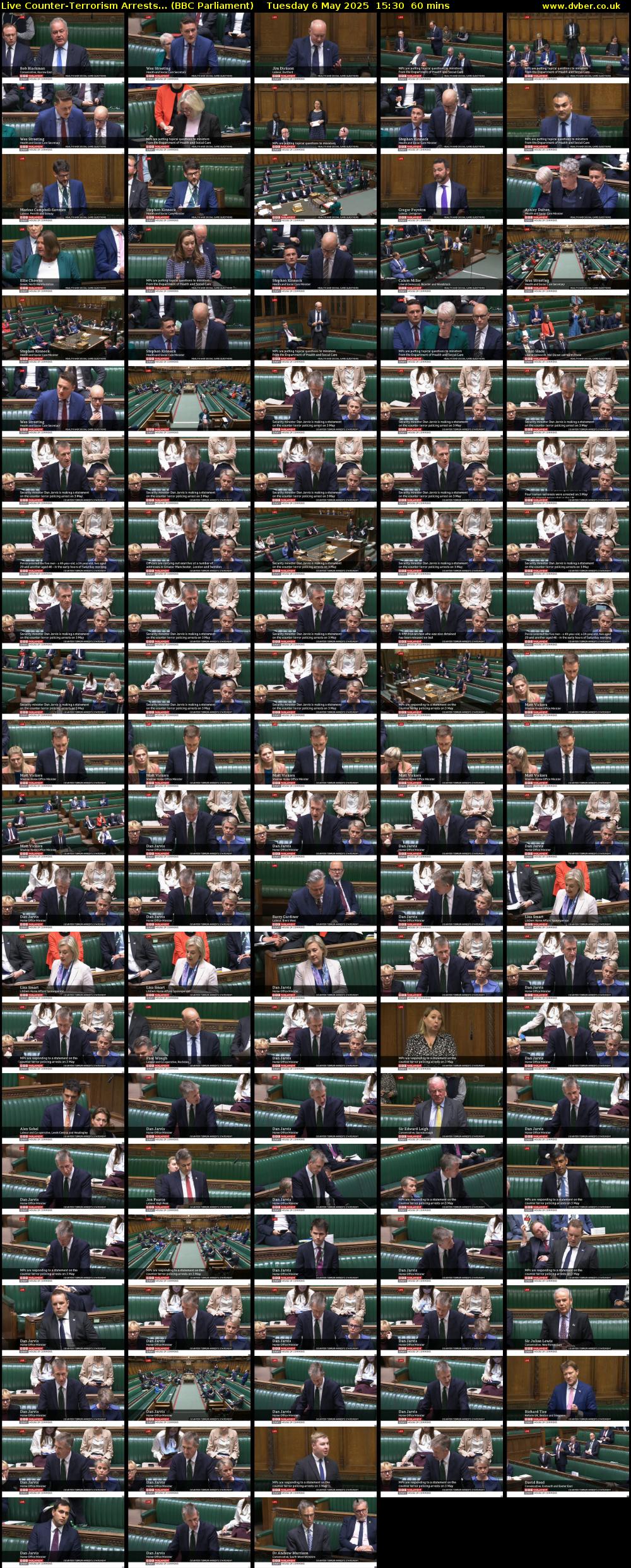 Live Counter-Terrorism Arrests... (BBC Parliament) Tuesday 6 May 2025 15:30 - 16:30