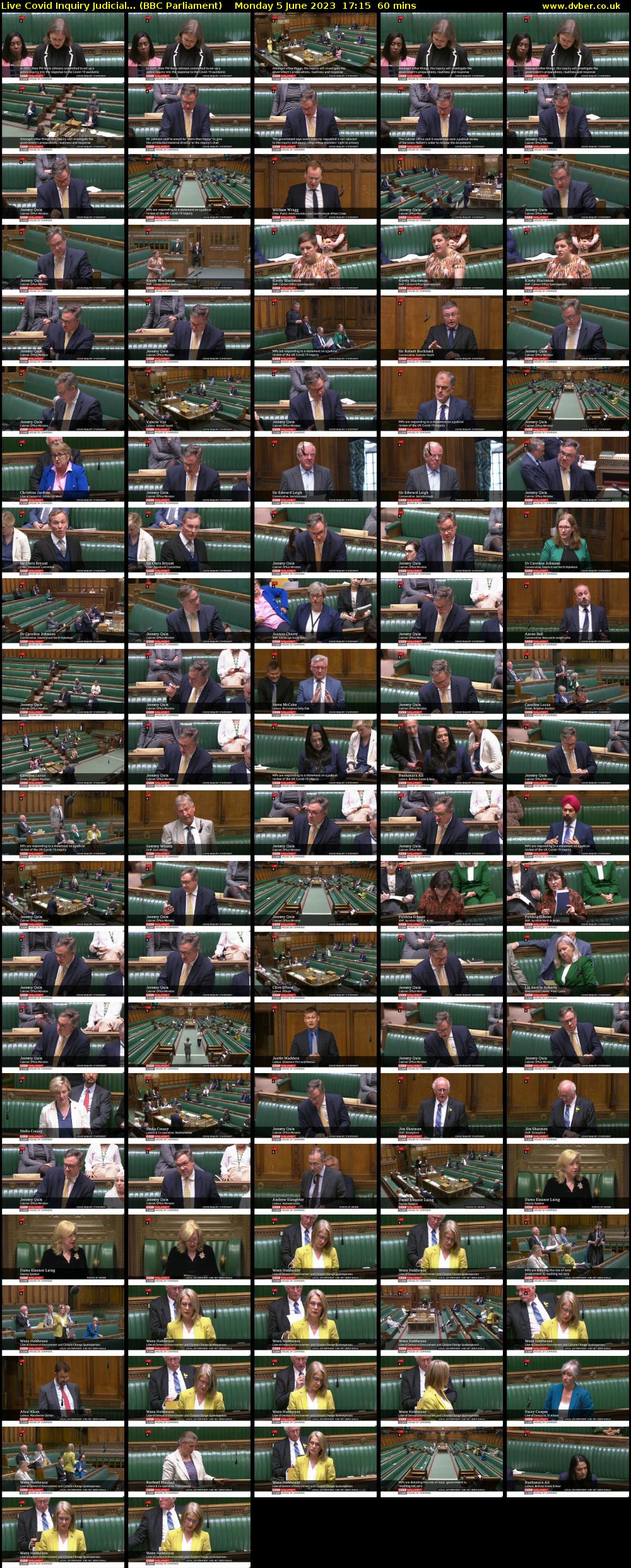 Live Covid Inquiry Judicial... (BBC Parliament) Monday 5 June 2023 17:15 - 18:15