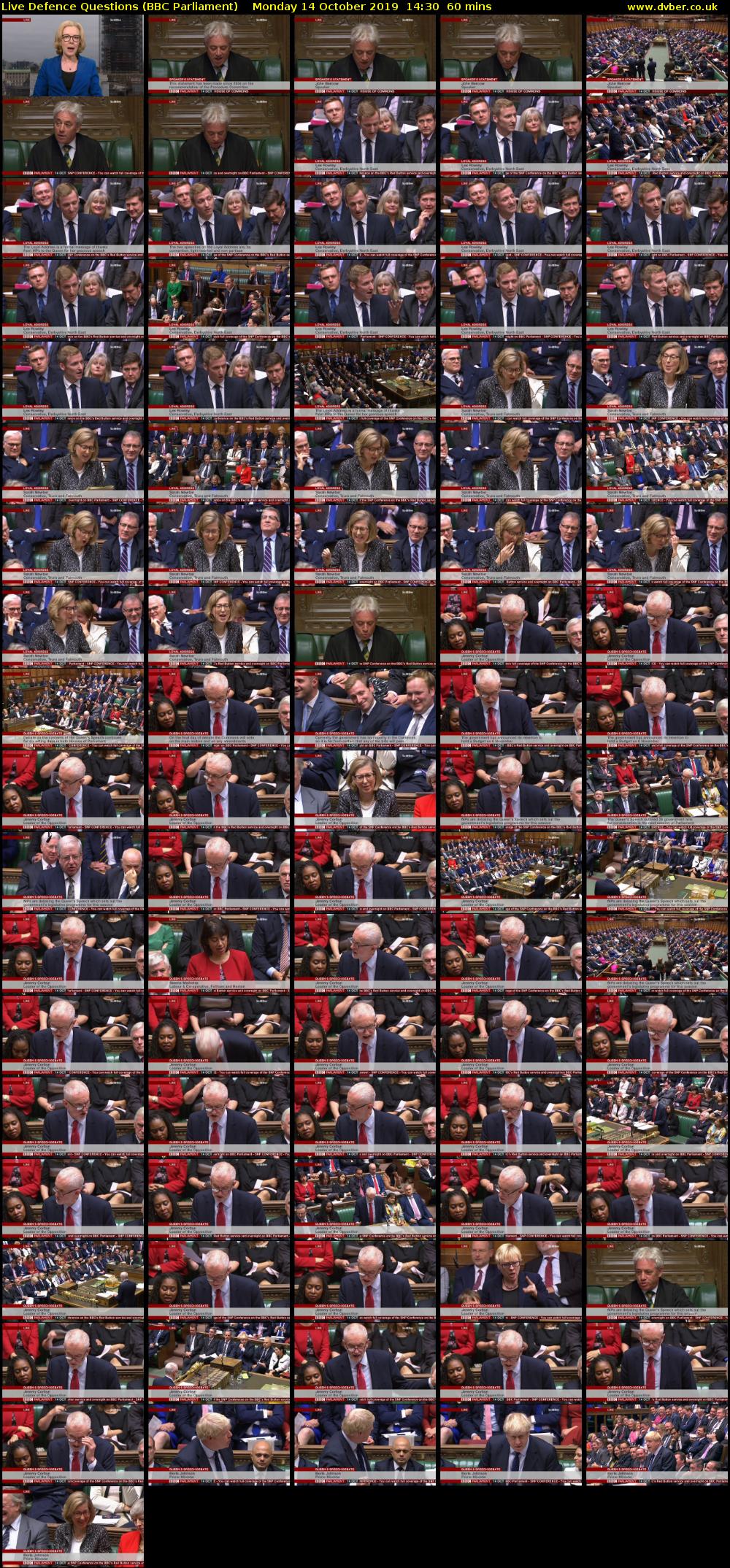 Live Defence Questions (BBC Parliament) Monday 14 October 2019 14:30 - 15:30