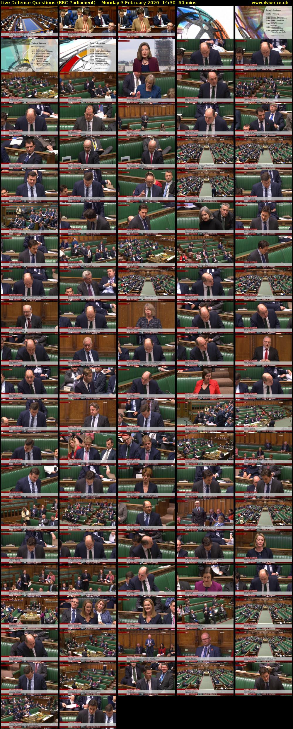 Live Defence Questions (BBC Parliament) Monday 3 February 2020 14:30 - 15:30