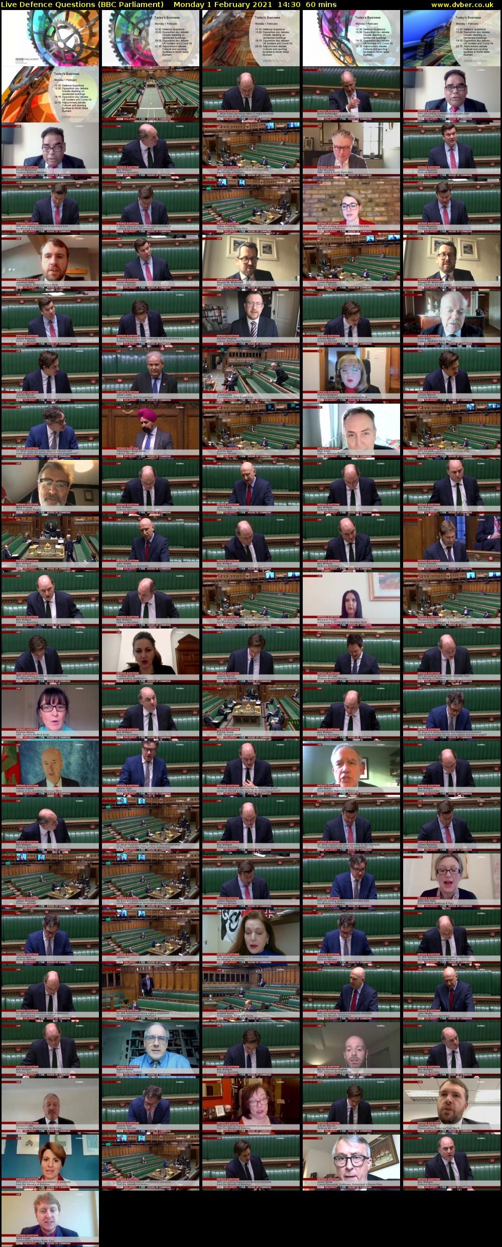 Live Defence Questions (BBC Parliament) Monday 1 February 2021 14:30 - 15:30