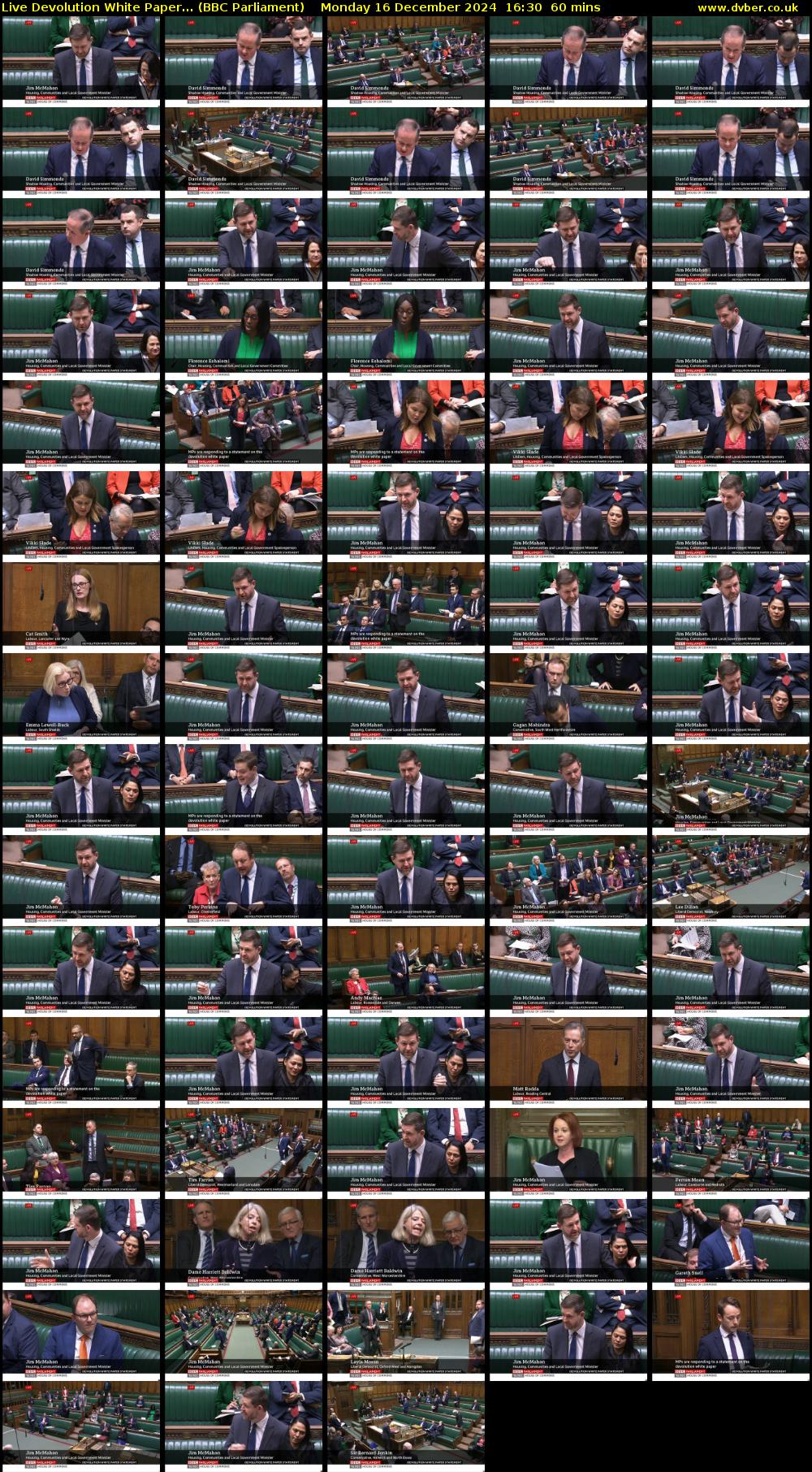 Live Devolution White Paper... (BBC Parliament) Monday 16 December 2024 16:30 - 17:30