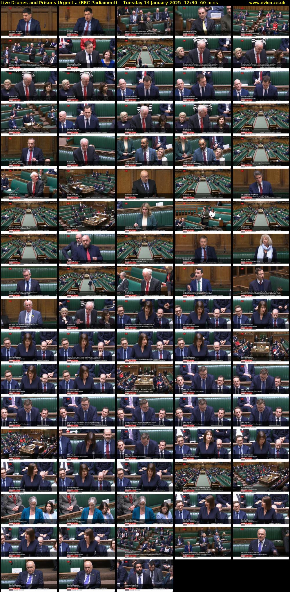 Live Drones and Prisons Urgent... (BBC Parliament) Tuesday 14 January 2025 12:30 - 13:30