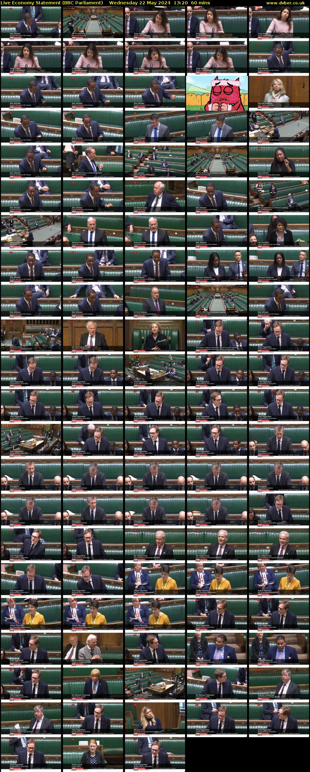 Live Economy Statement (BBC Parliament) Wednesday 22 May 2024 13:20 - 14:20
