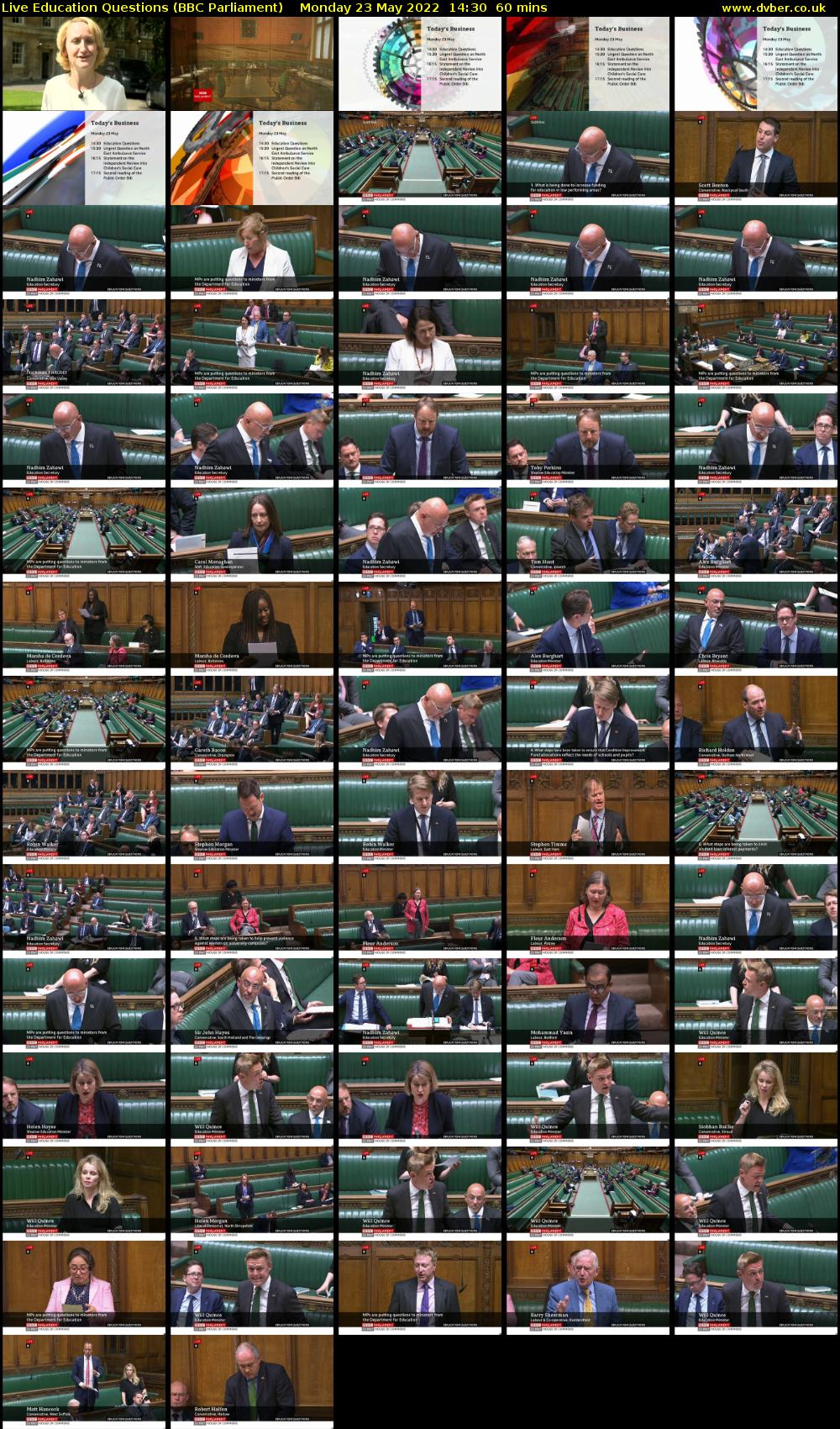 Live Education Questions (BBC Parliament) Monday 23 May 2022 14:30 - 15:30