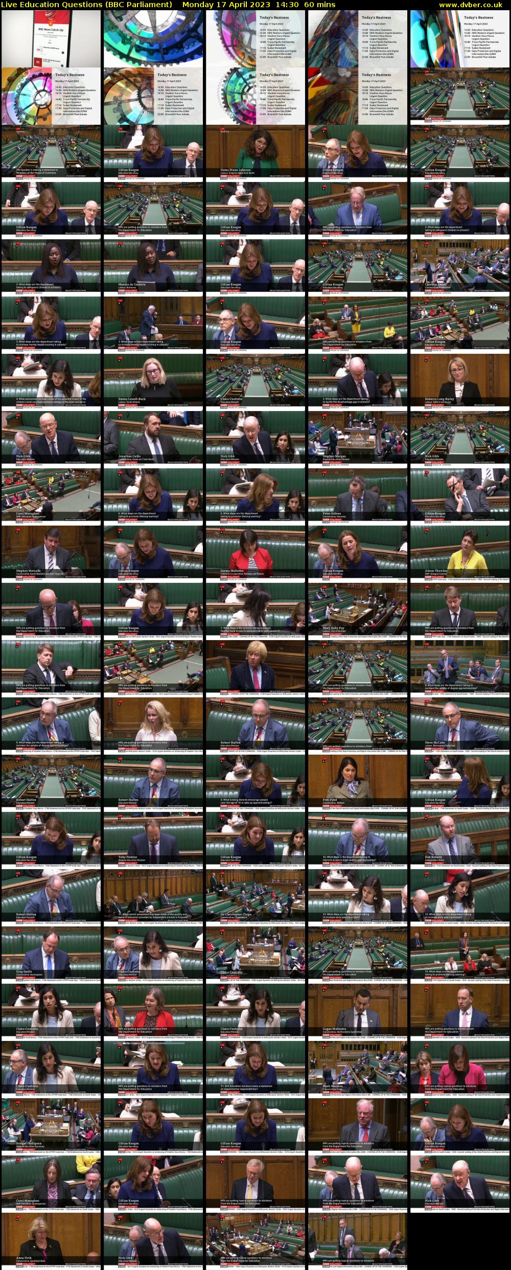 Live Education Questions (BBC Parliament) Monday 17 April 2023 14:30 - 15:30