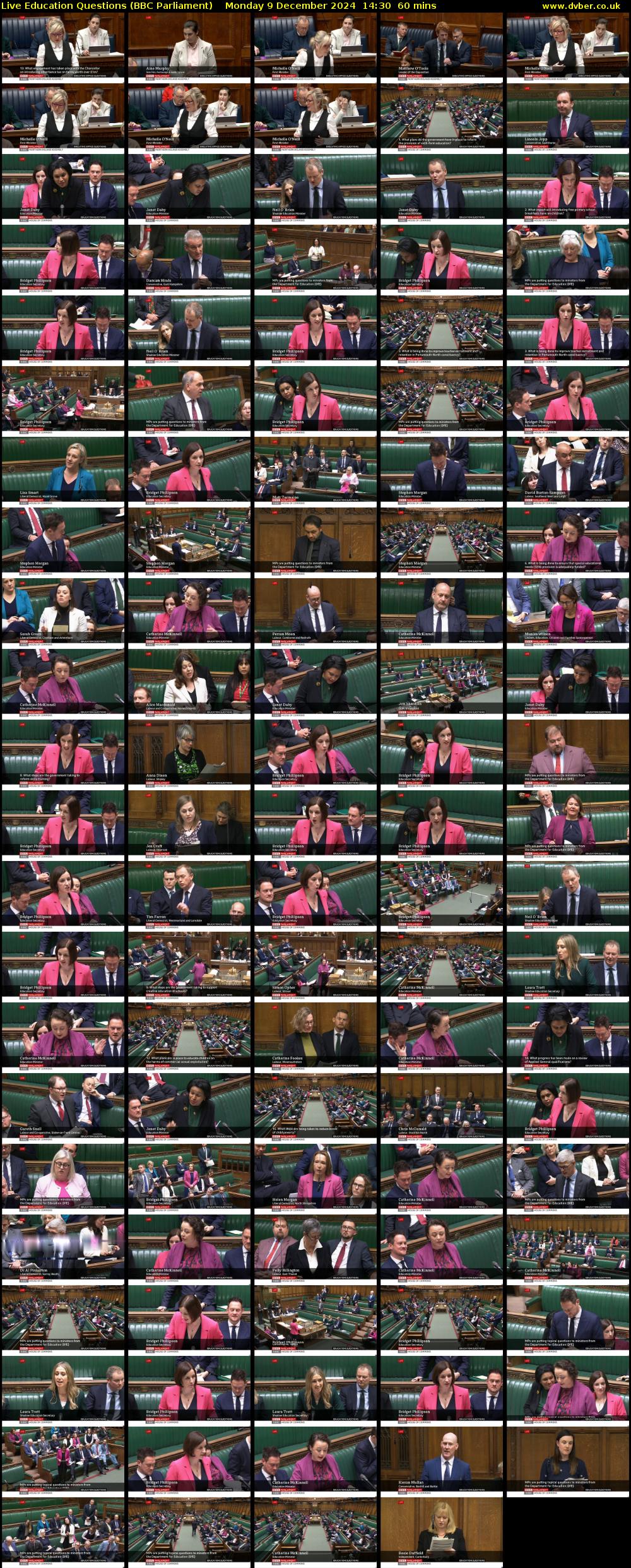 Live Education Questions (BBC Parliament) Monday 9 December 2024 14:30 - 15:30