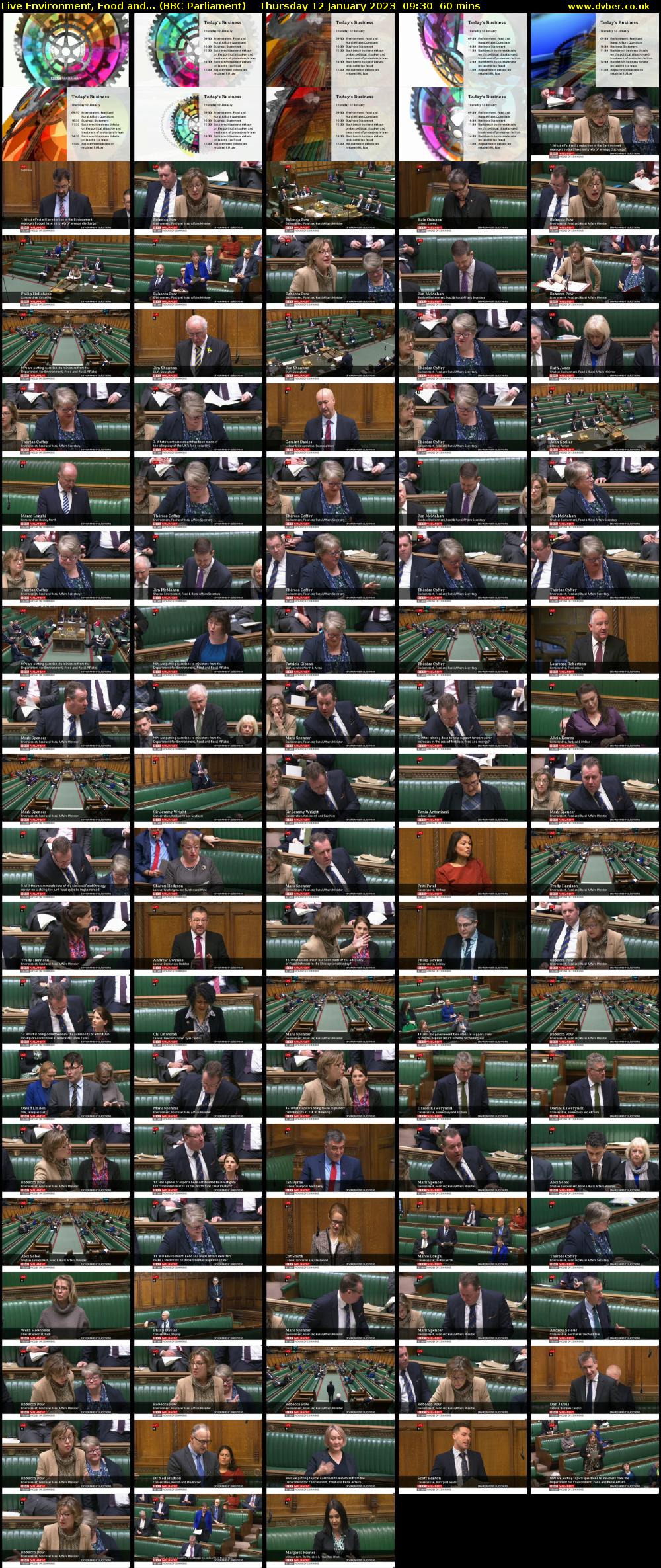 Live Environment, Food and... (BBC Parliament) Thursday 12 January 2023 09:30 - 10:30