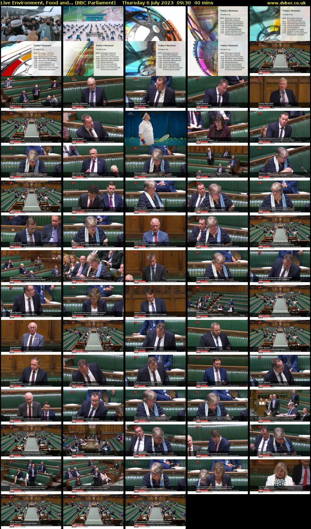 Live Environment, Food and... (BBC Parliament) Thursday 6 July 2023 09:30 - 10:10