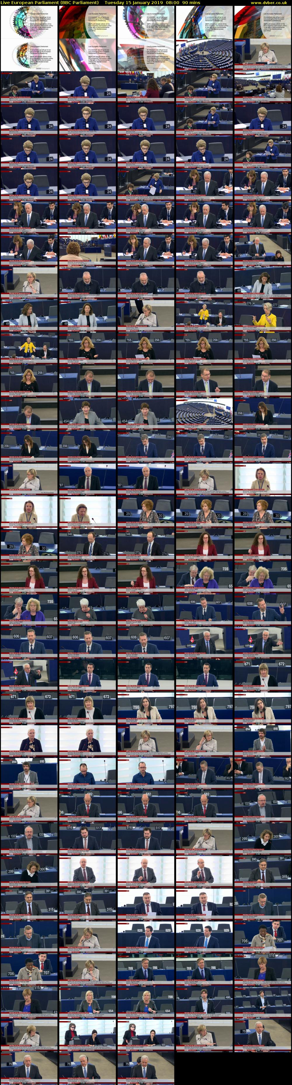 Live European Parliament (BBC Parliament) Tuesday 15 January 2019 08:00 - 09:30
