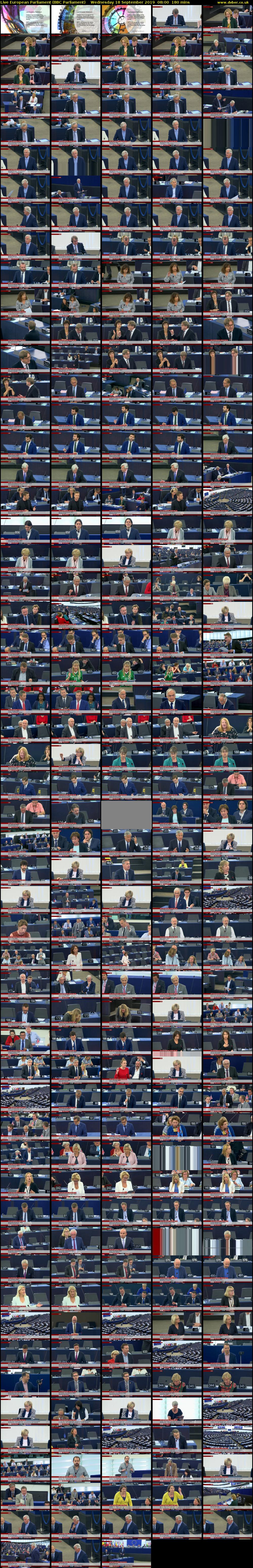 Live European Parliament (BBC Parliament) Wednesday 18 September 2019 08:00 - 11:00