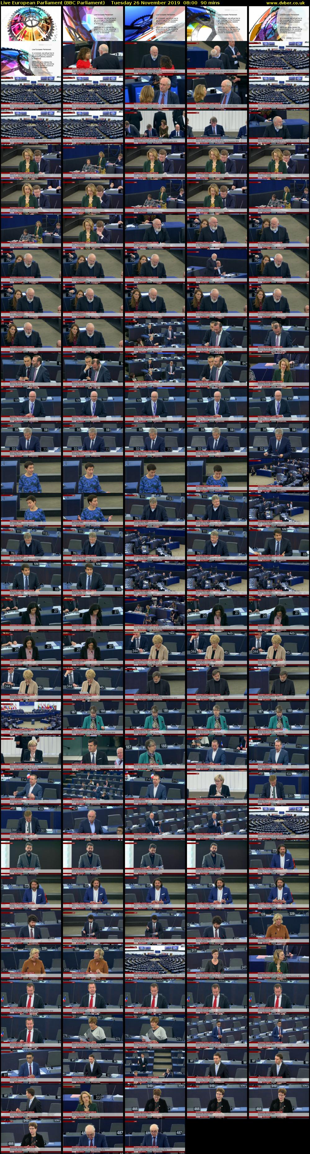 Live European Parliament (BBC Parliament) Tuesday 26 November 2019 08:00 - 09:30