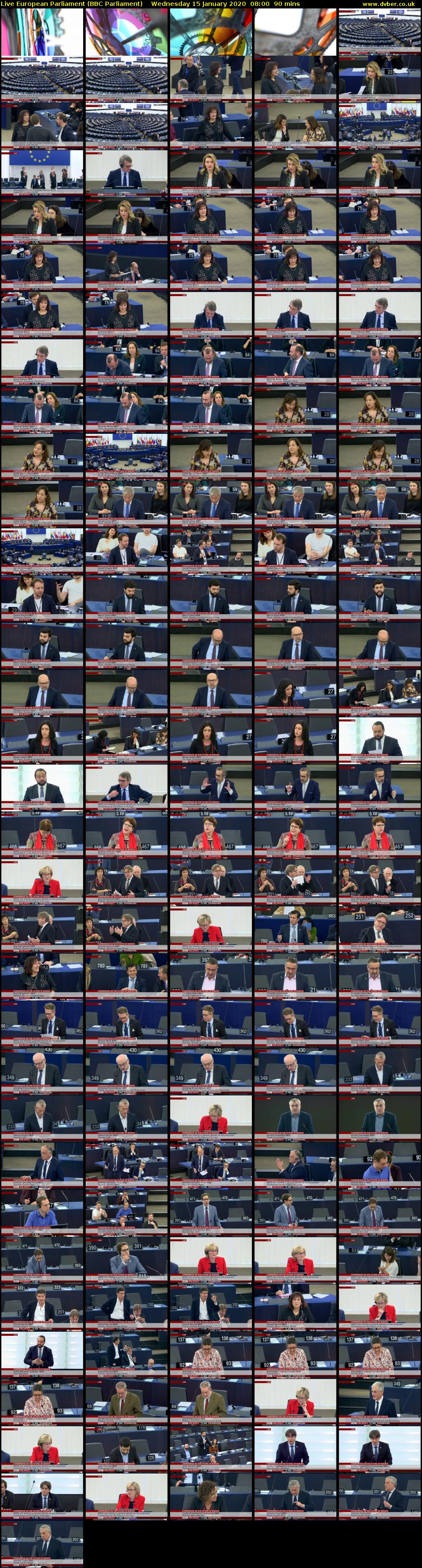 Live European Parliament (BBC Parliament) Wednesday 15 January 2020 08:00 - 09:30