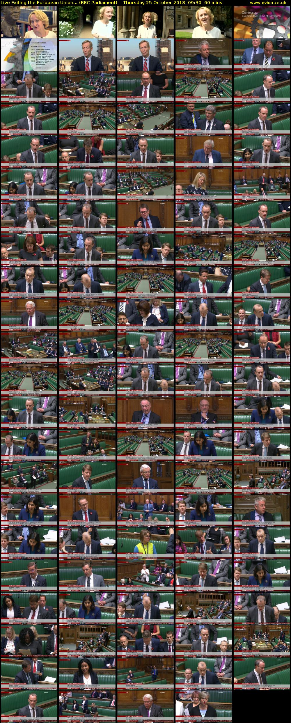Live Exiting the European Union... (BBC Parliament) Thursday 25 October 2018 09:30 - 10:30