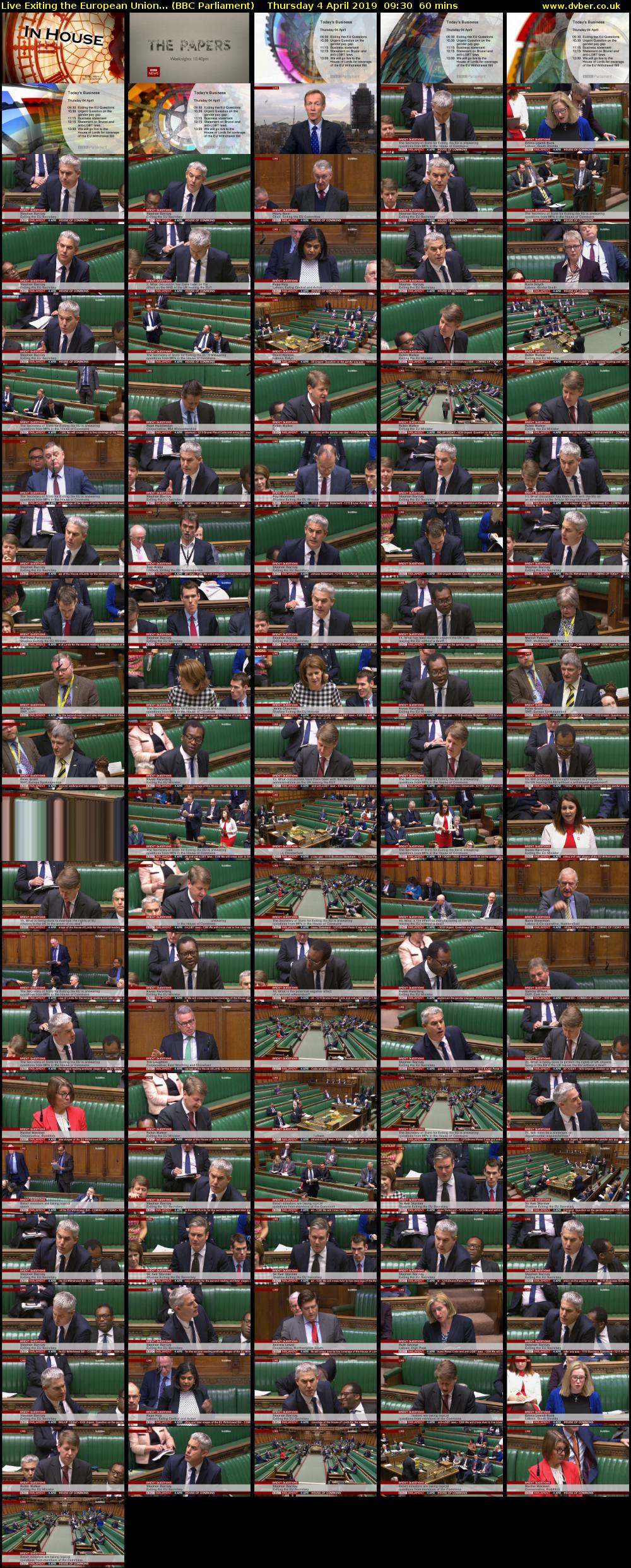 Live Exiting the European Union... (BBC Parliament) Thursday 4 April 2019 09:30 - 10:30