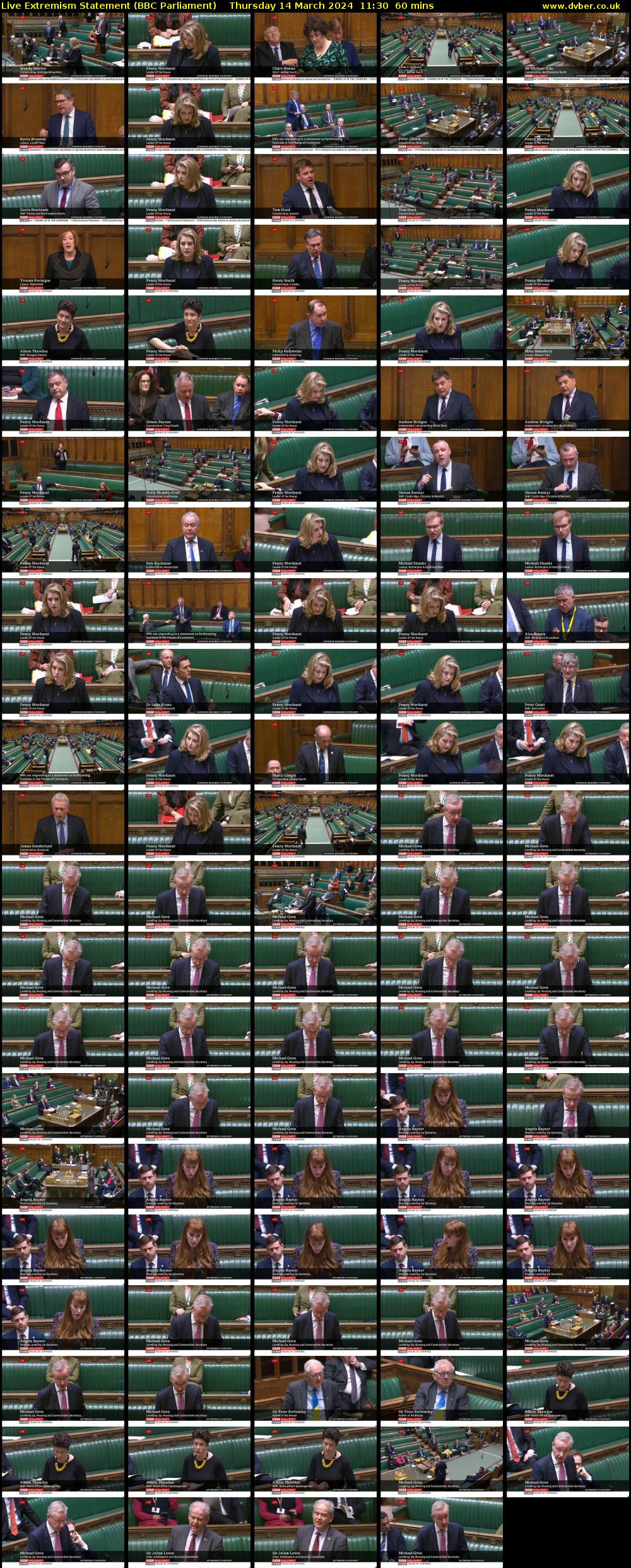 Live Extremism Statement (BBC Parliament) Thursday 14 March 2024 11:30 - 12:30
