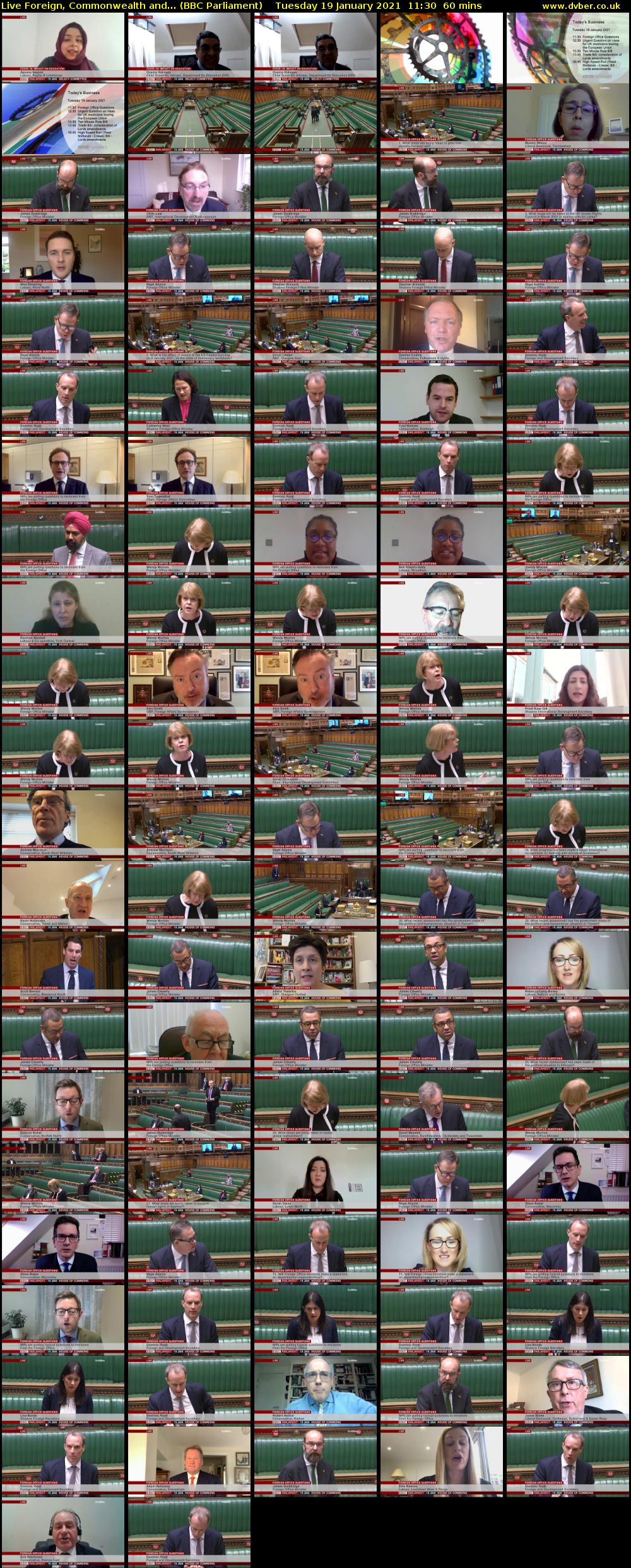 Live Foreign, Commonwealth and... (BBC Parliament) Tuesday 19 January 2021 11:30 - 12:30