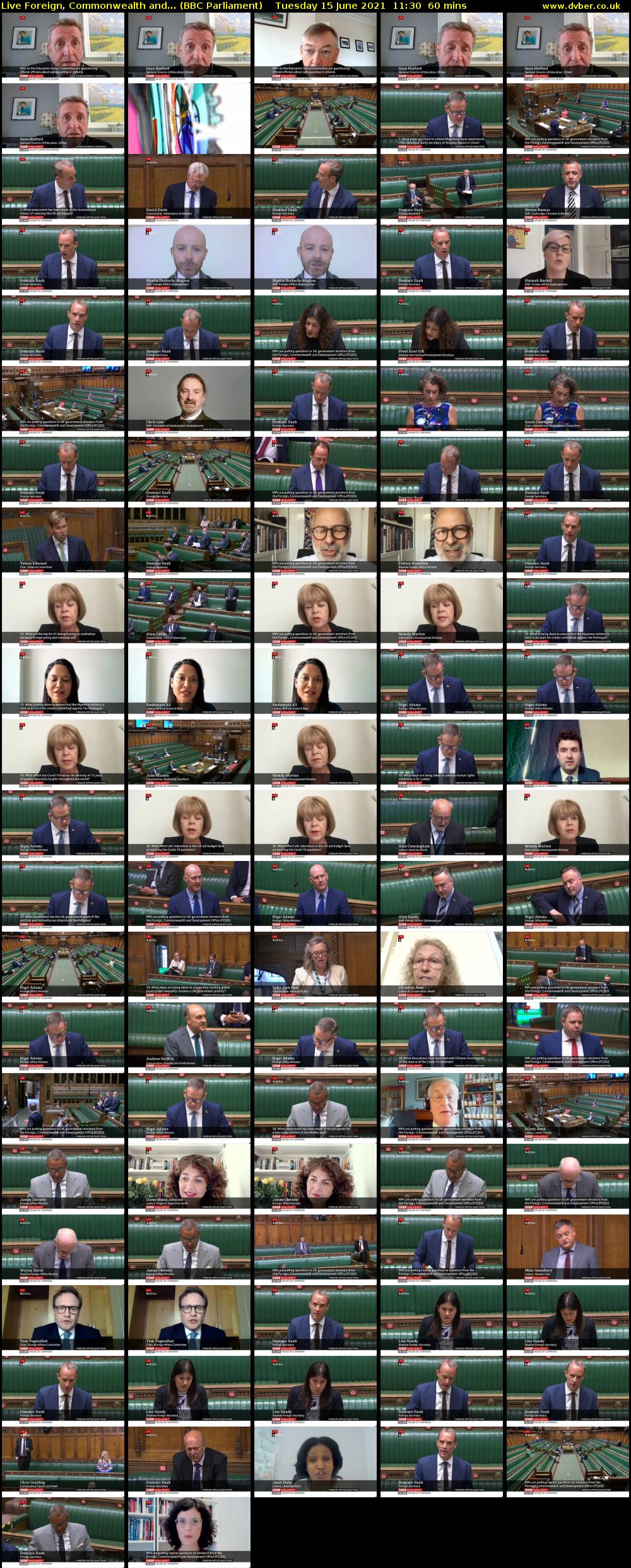 Live Foreign, Commonwealth and... (BBC Parliament) Tuesday 15 June 2021 11:30 - 12:30