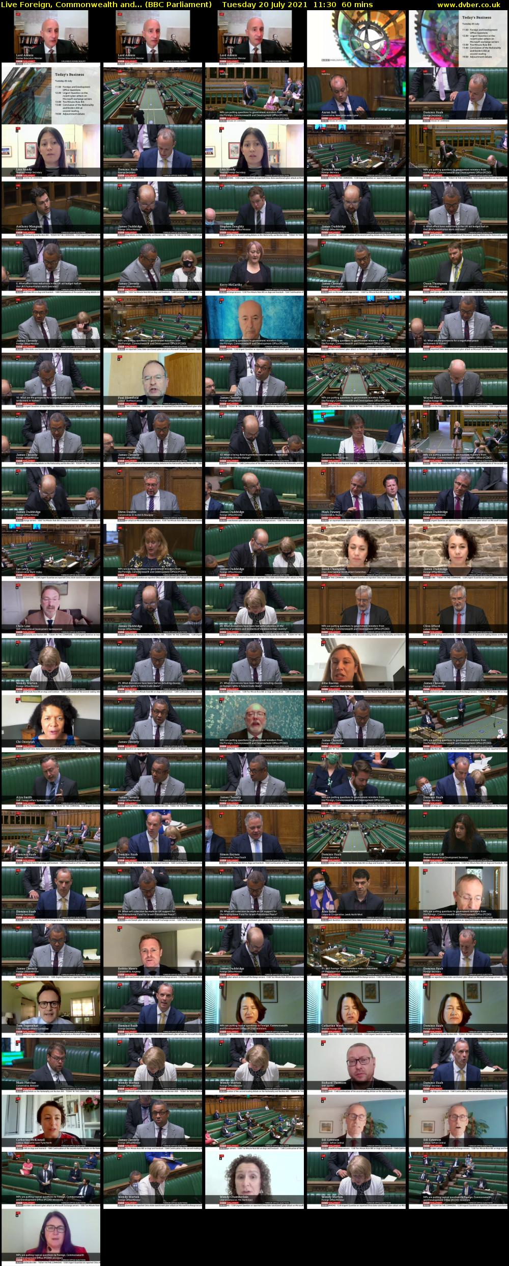 Live Foreign, Commonwealth and... (BBC Parliament) Tuesday 20 July 2021 11:30 - 12:30