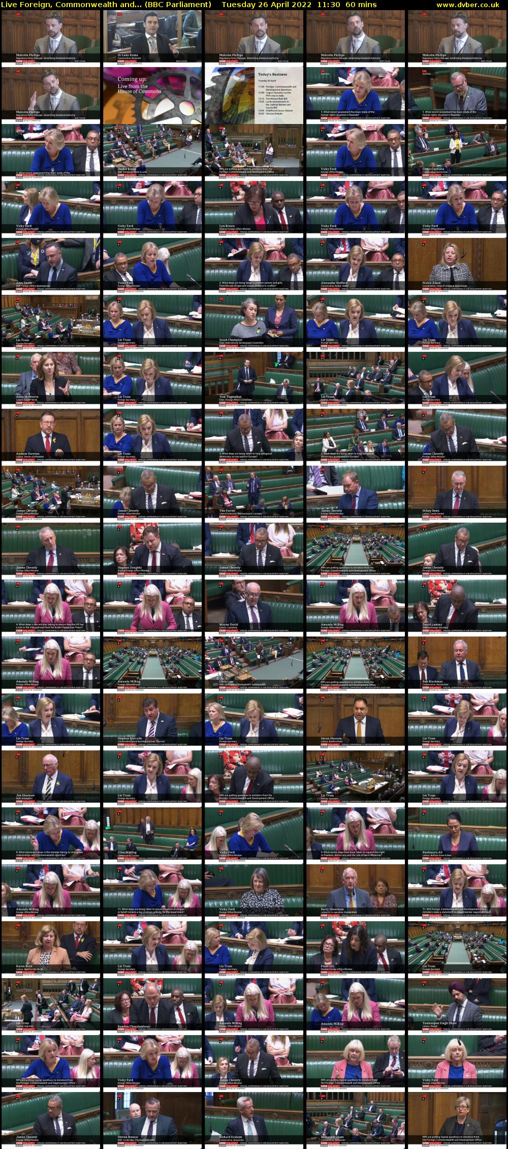 Live Foreign, Commonwealth and... (BBC Parliament) Tuesday 26 April 2022 11:30 - 12:30