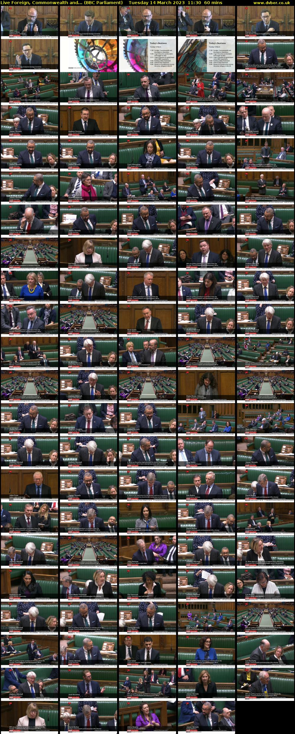 Live Foreign, Commonwealth and... (BBC Parliament) Tuesday 14 March 2023 11:30 - 12:30
