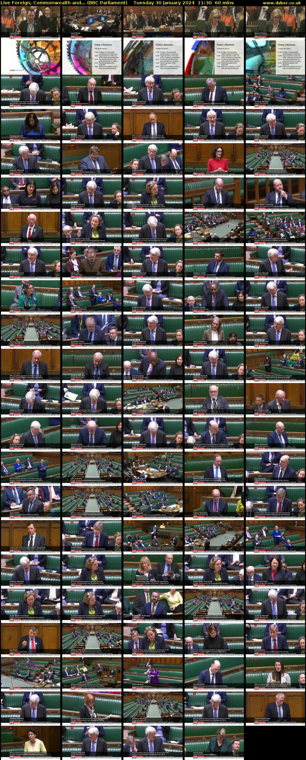Live Foreign, Commonwealth and... (BBC Parliament) Tuesday 30 January 2024 11:30 - 12:30