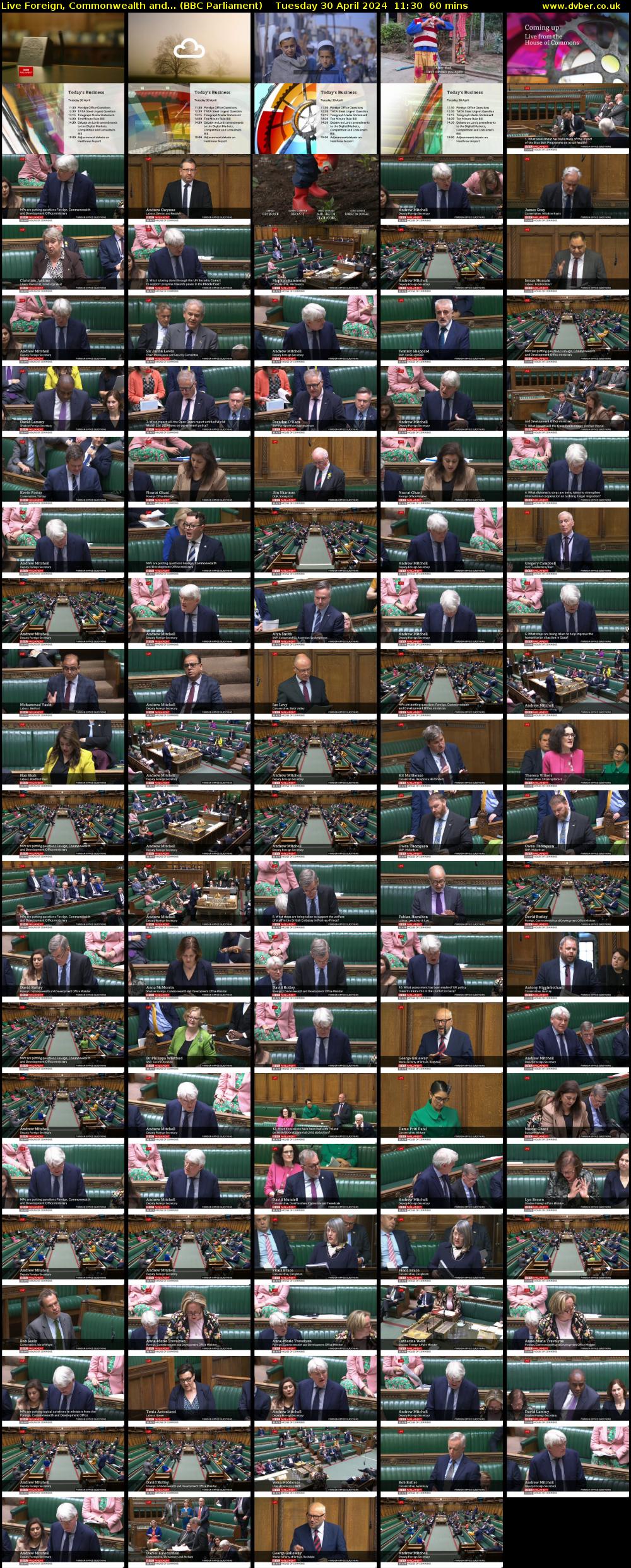 Live Foreign, Commonwealth and... (BBC Parliament) Tuesday 30 April 2024 11:30 - 12:30