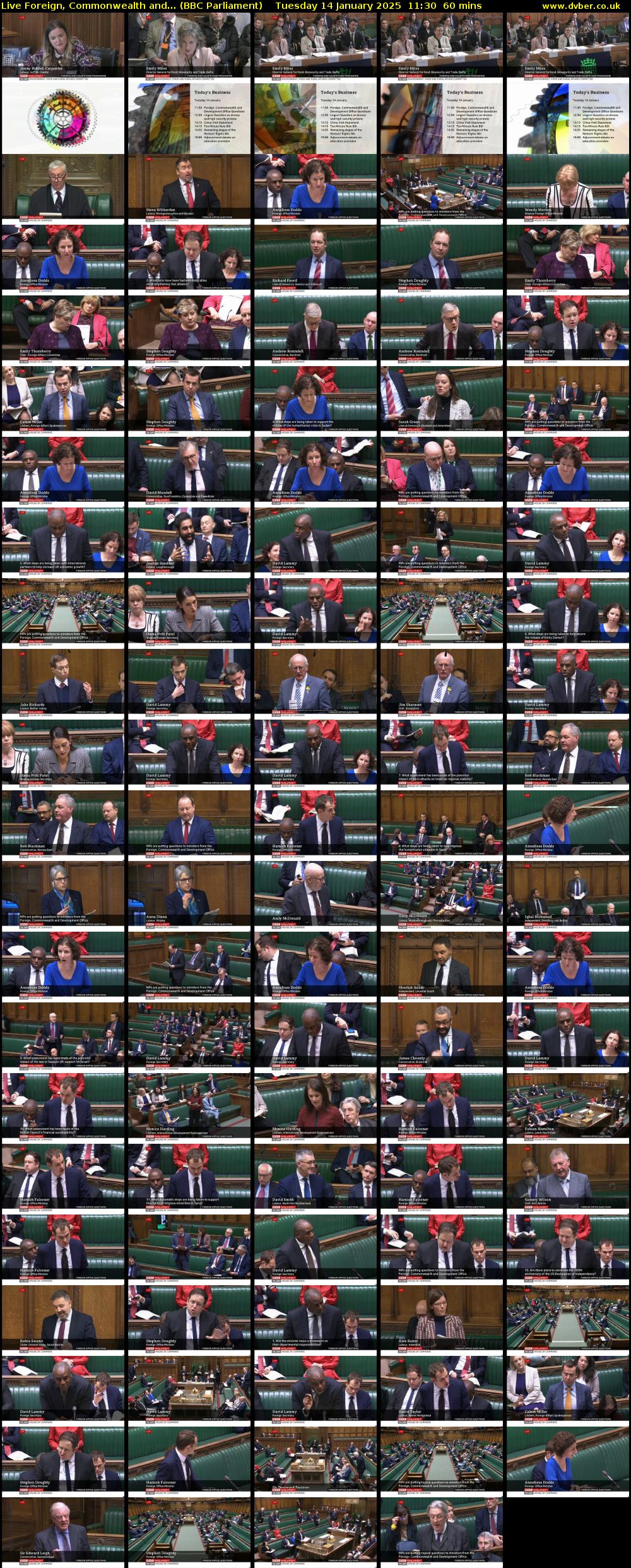 Live Foreign, Commonwealth and... (BBC Parliament) Tuesday 14 January 2025 11:30 - 12:30