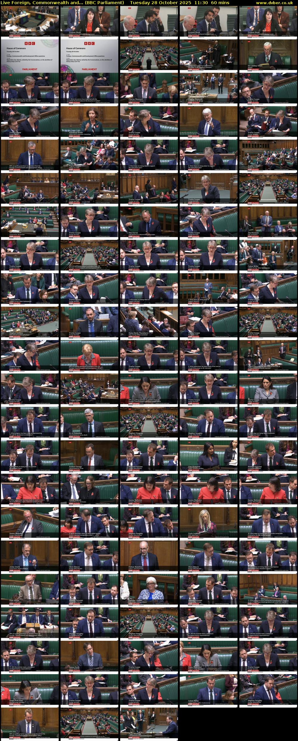 Live Foreign, Commonwealth and... (BBC Parliament) Tuesday 28 October 2025 11:30 - 12:30
