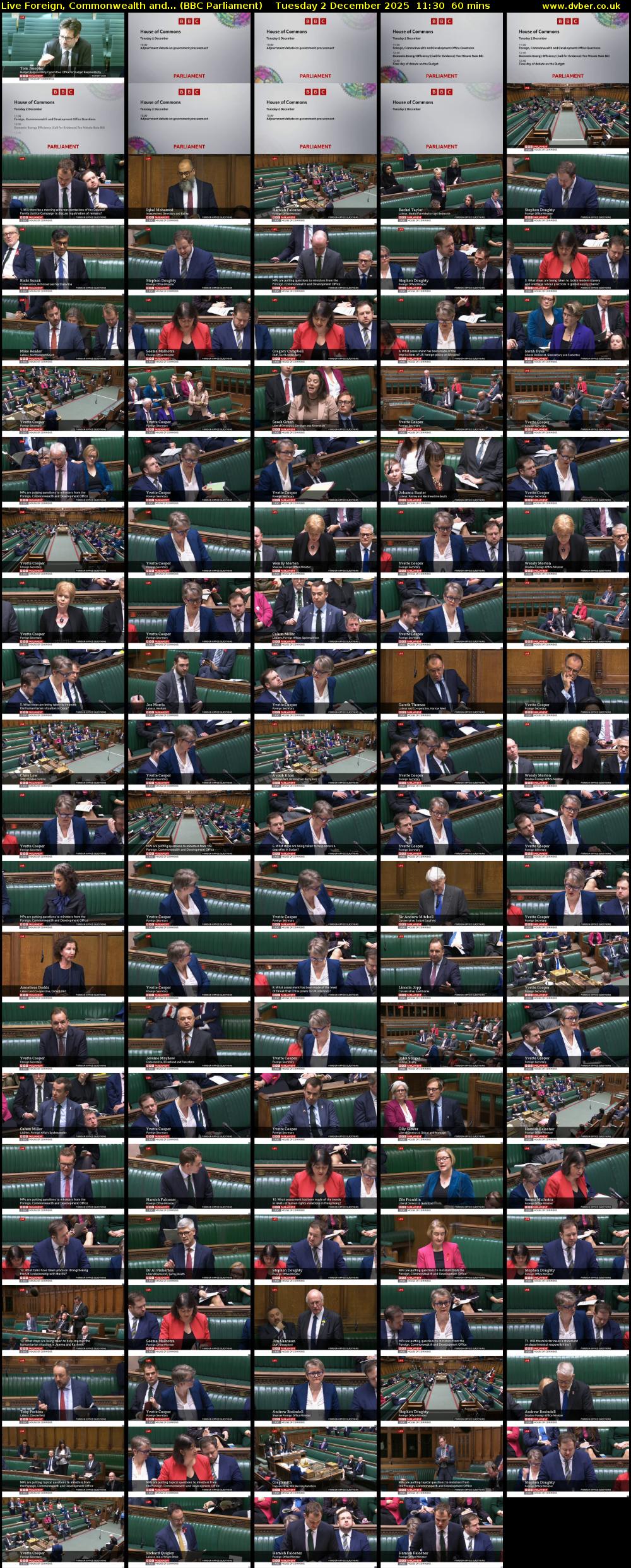 Live Foreign, Commonwealth and... (BBC Parliament) Tuesday 2 December 2025 11:30 - 12:30