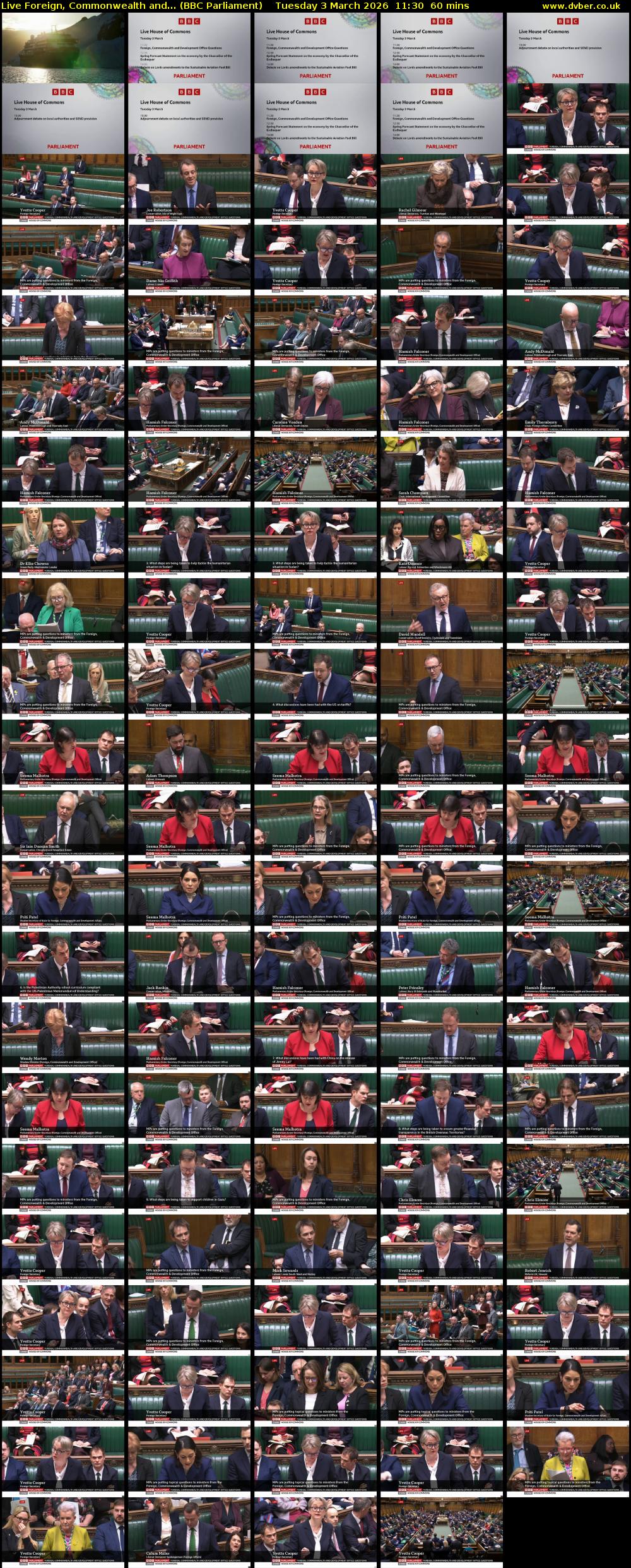 Live Foreign, Commonwealth and... (BBC Parliament) Tuesday 3 March 2026 11:30 - 12:30