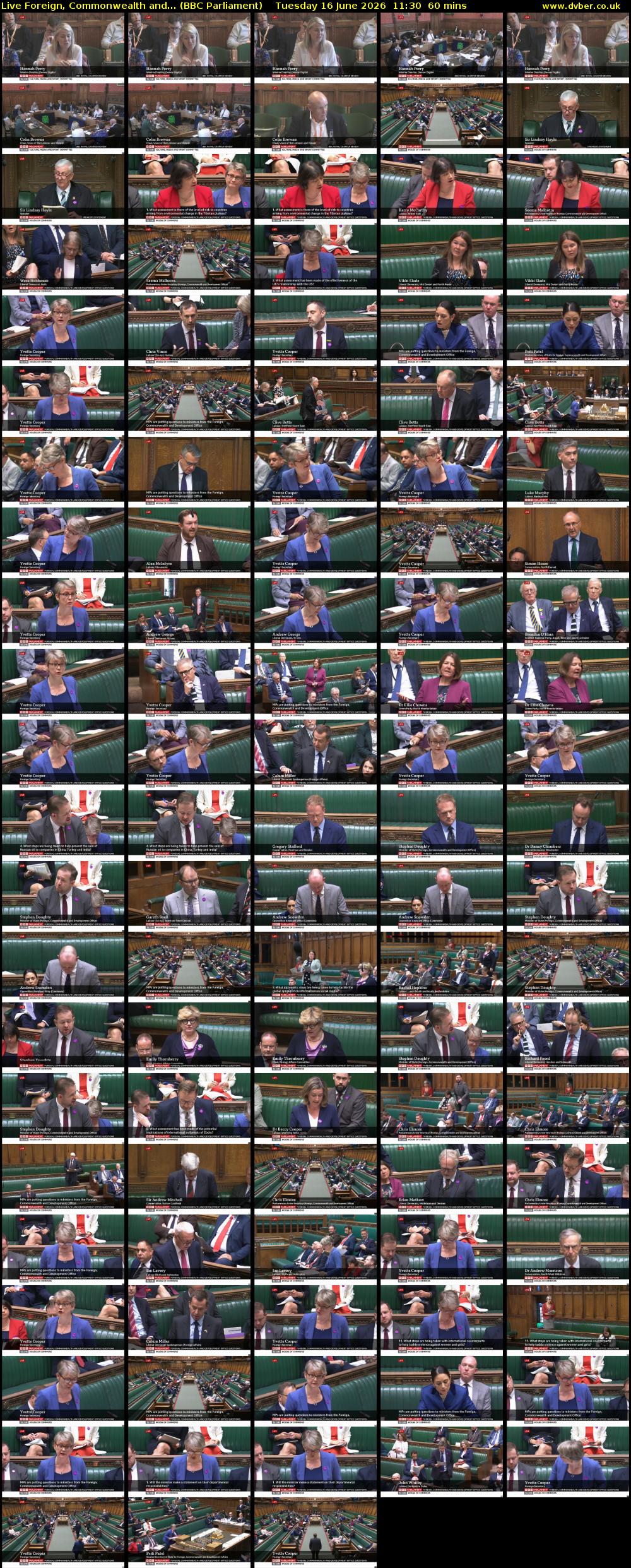 Live Foreign, Commonwealth and... (BBC Parliament) Tuesday 16 June 2026 11:30 - 12:30