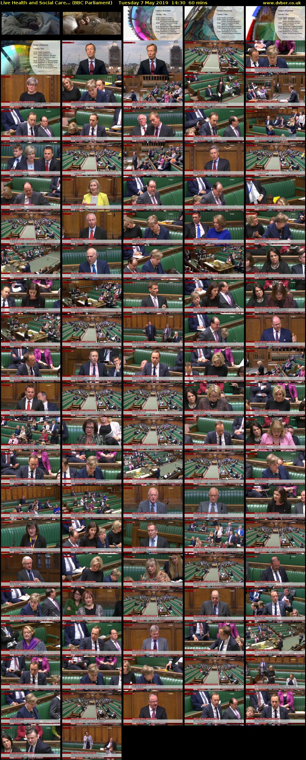 Live Health and Social Care... (BBC Parliament) Tuesday 7 May 2019 14:30 - 15:30