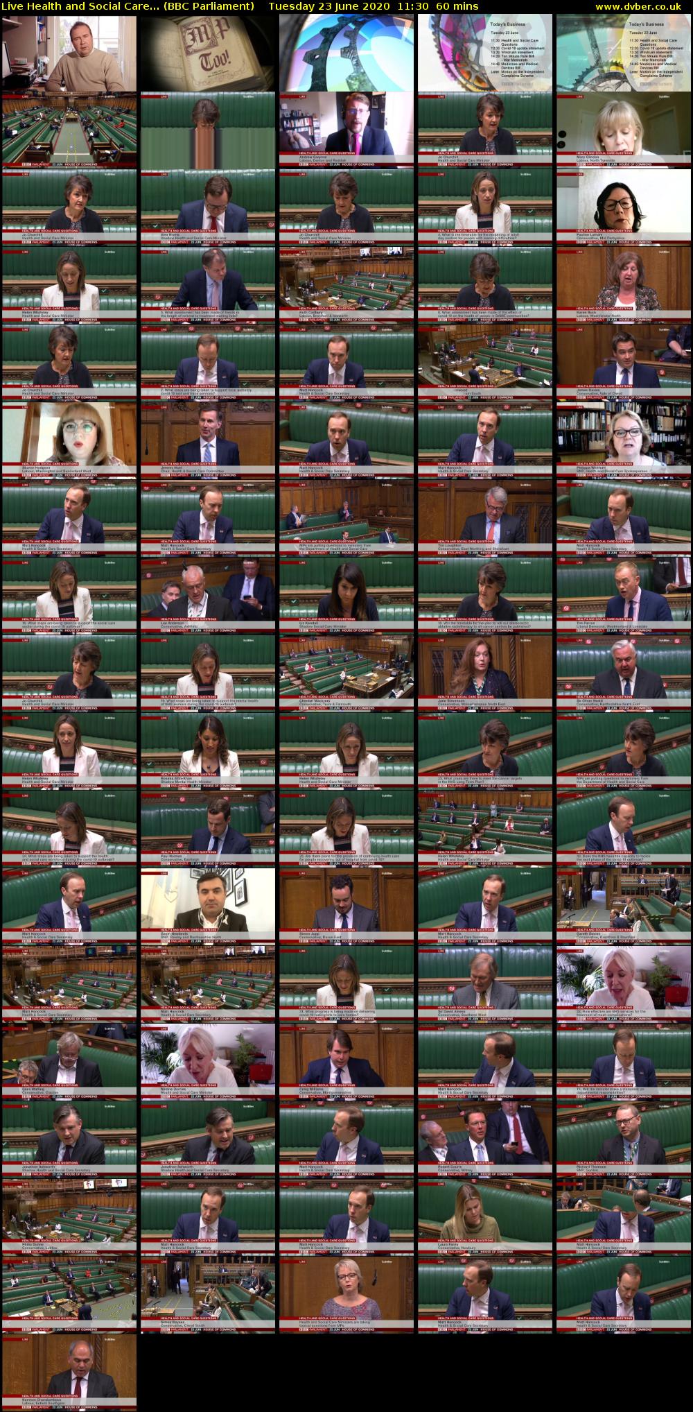 Live Health and Social Care... (BBC Parliament) Tuesday 23 June 2020 11:30 - 12:30