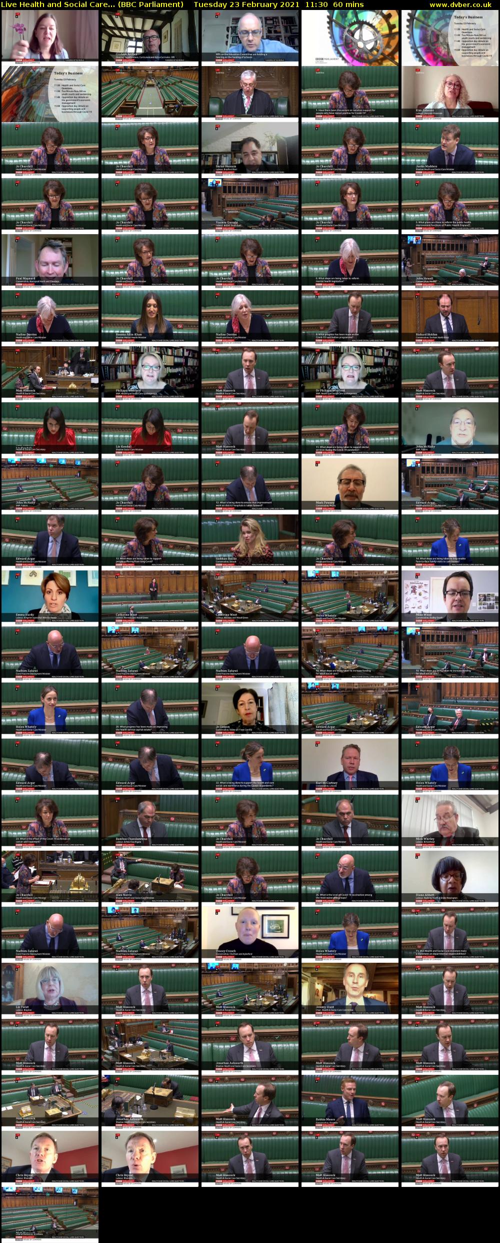 Live Health and Social Care... (BBC Parliament) Tuesday 23 February 2021 11:30 - 12:30