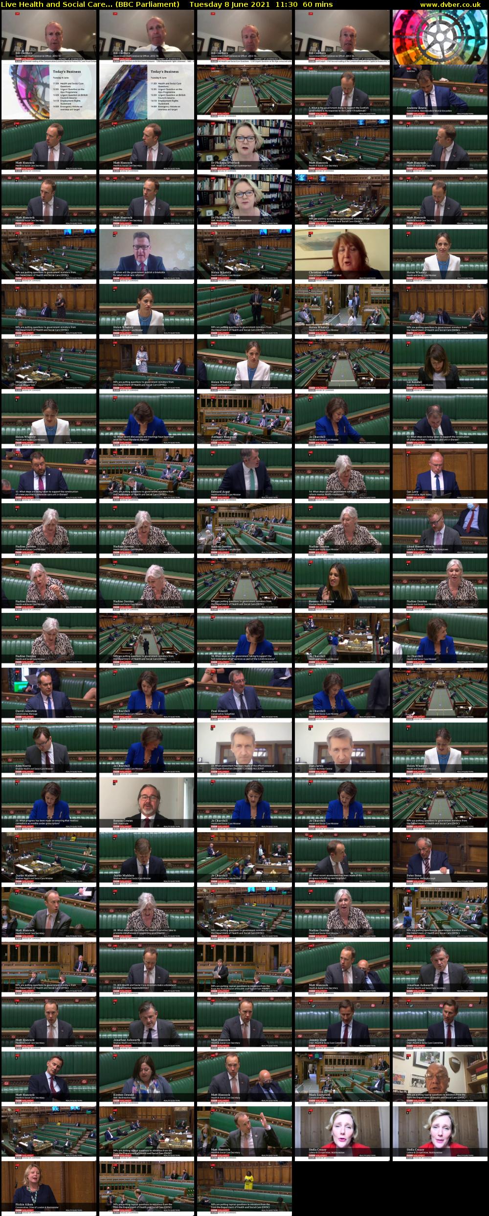 Live Health and Social Care... (BBC Parliament) Tuesday 8 June 2021 11:30 - 12:30