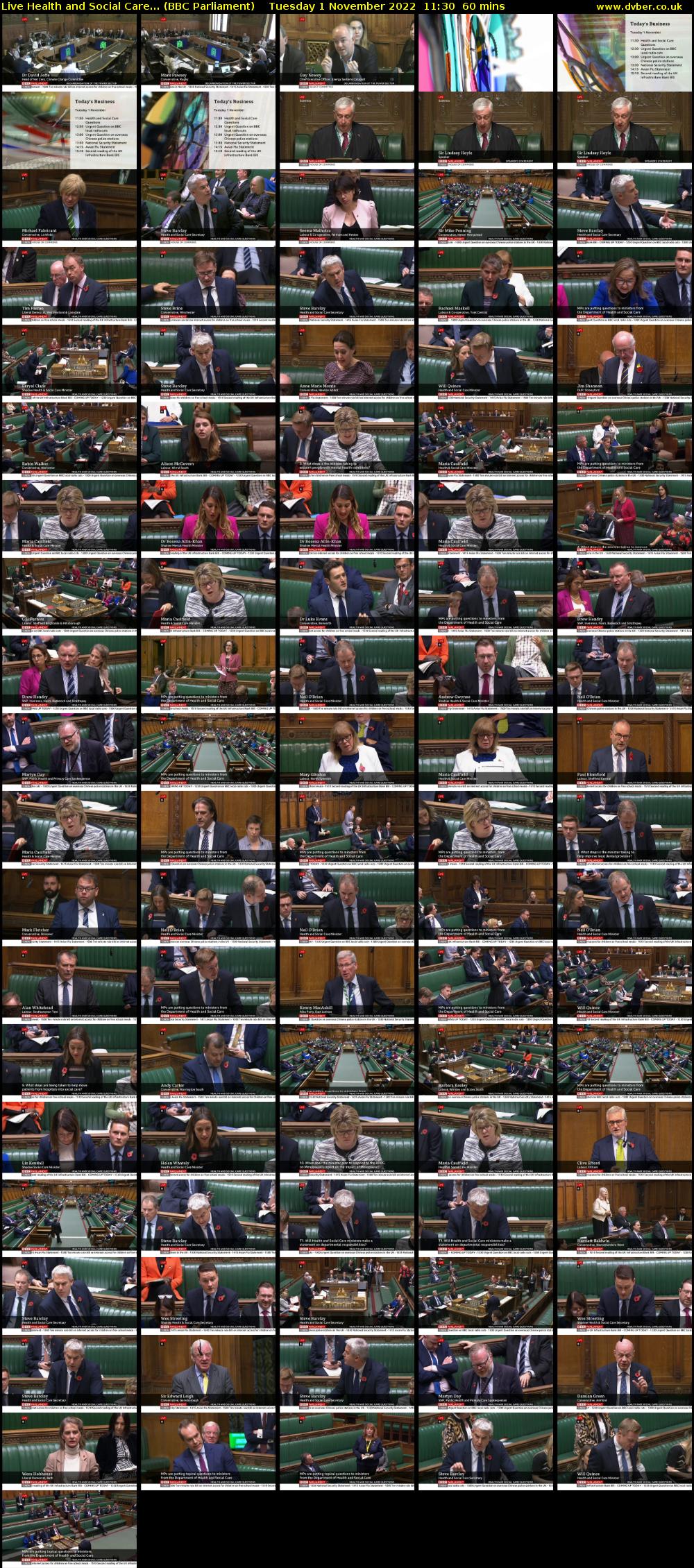 Live Health and Social Care... (BBC Parliament) Tuesday 1 November 2022 11:30 - 12:30