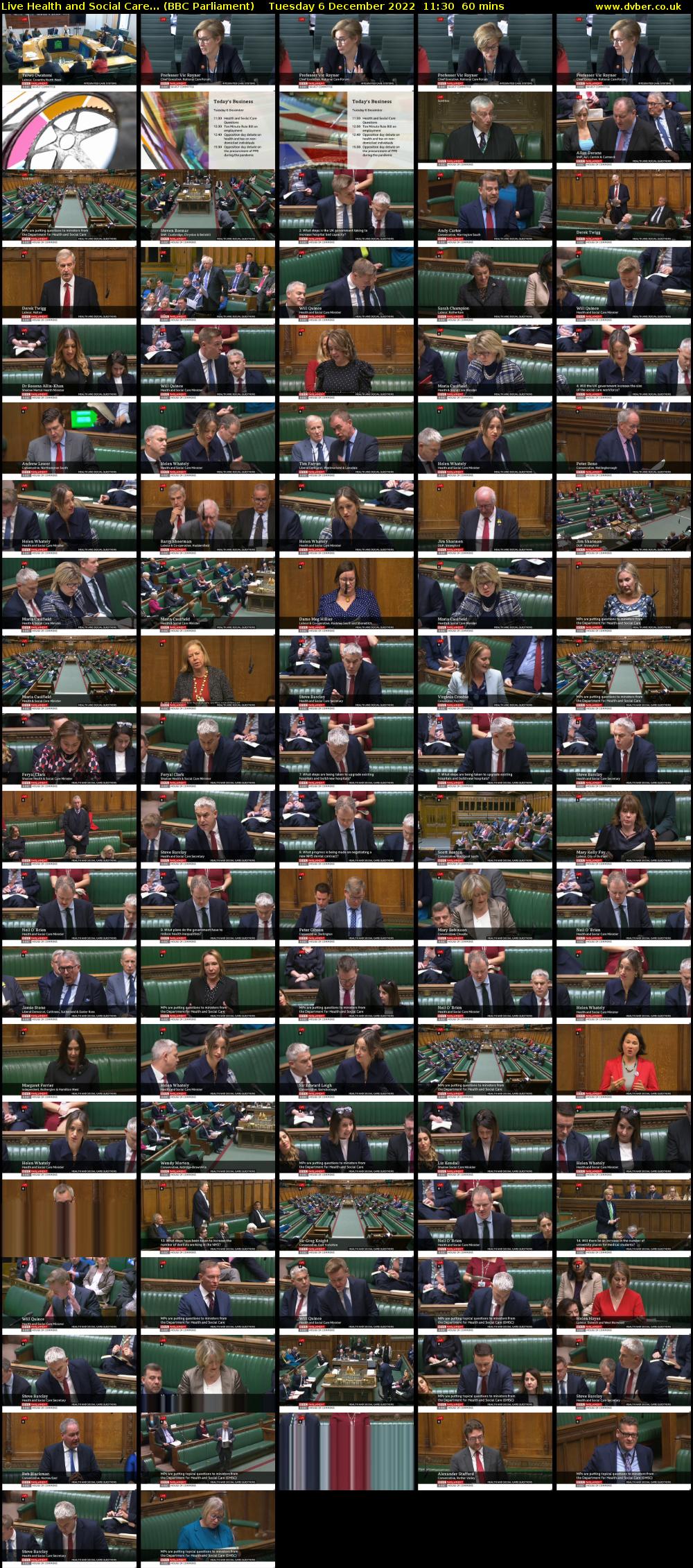 Live Health and Social Care... (BBC Parliament) Tuesday 6 December 2022 11:30 - 12:30